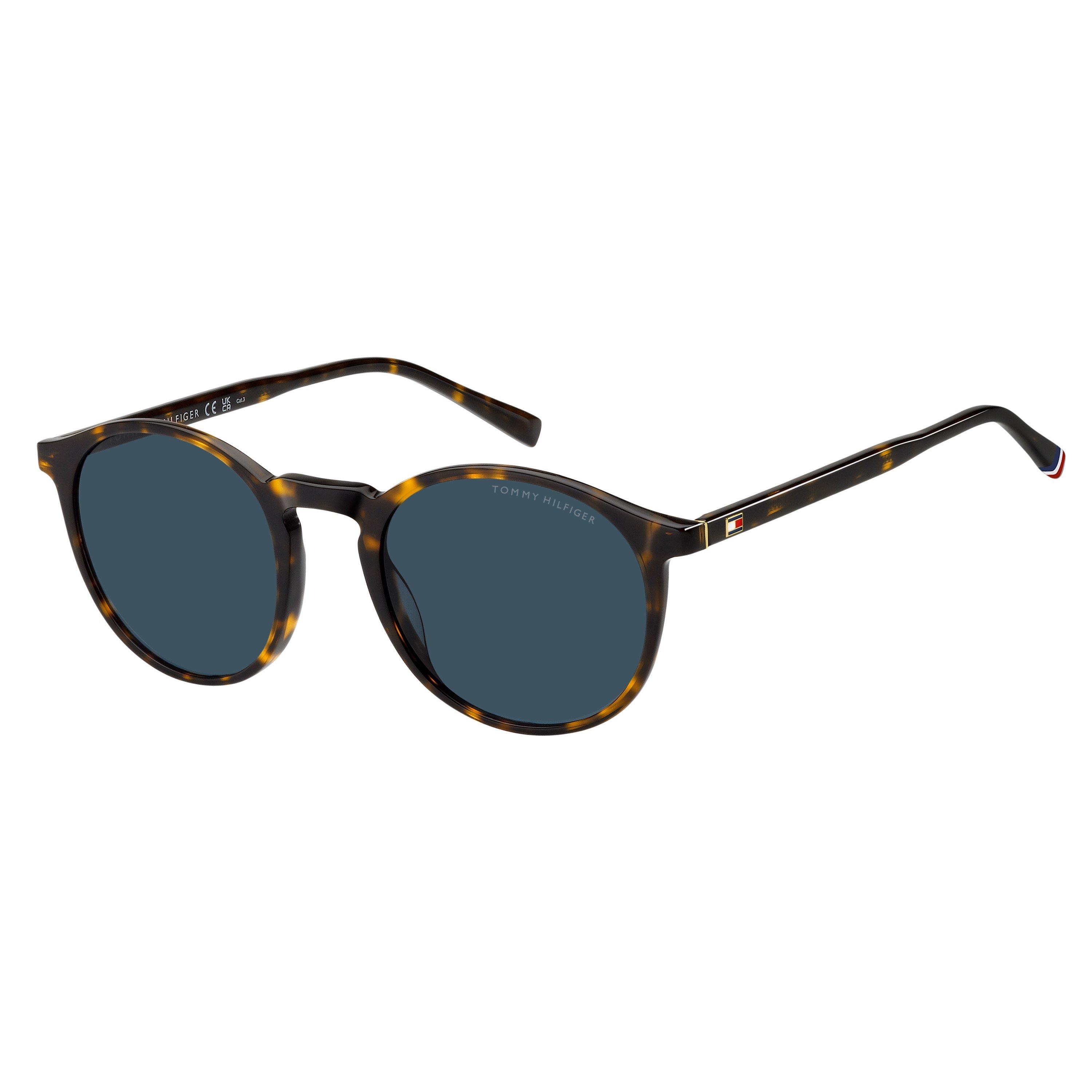 Tommy Hilfiger Men's Round Sunglasses - Havana