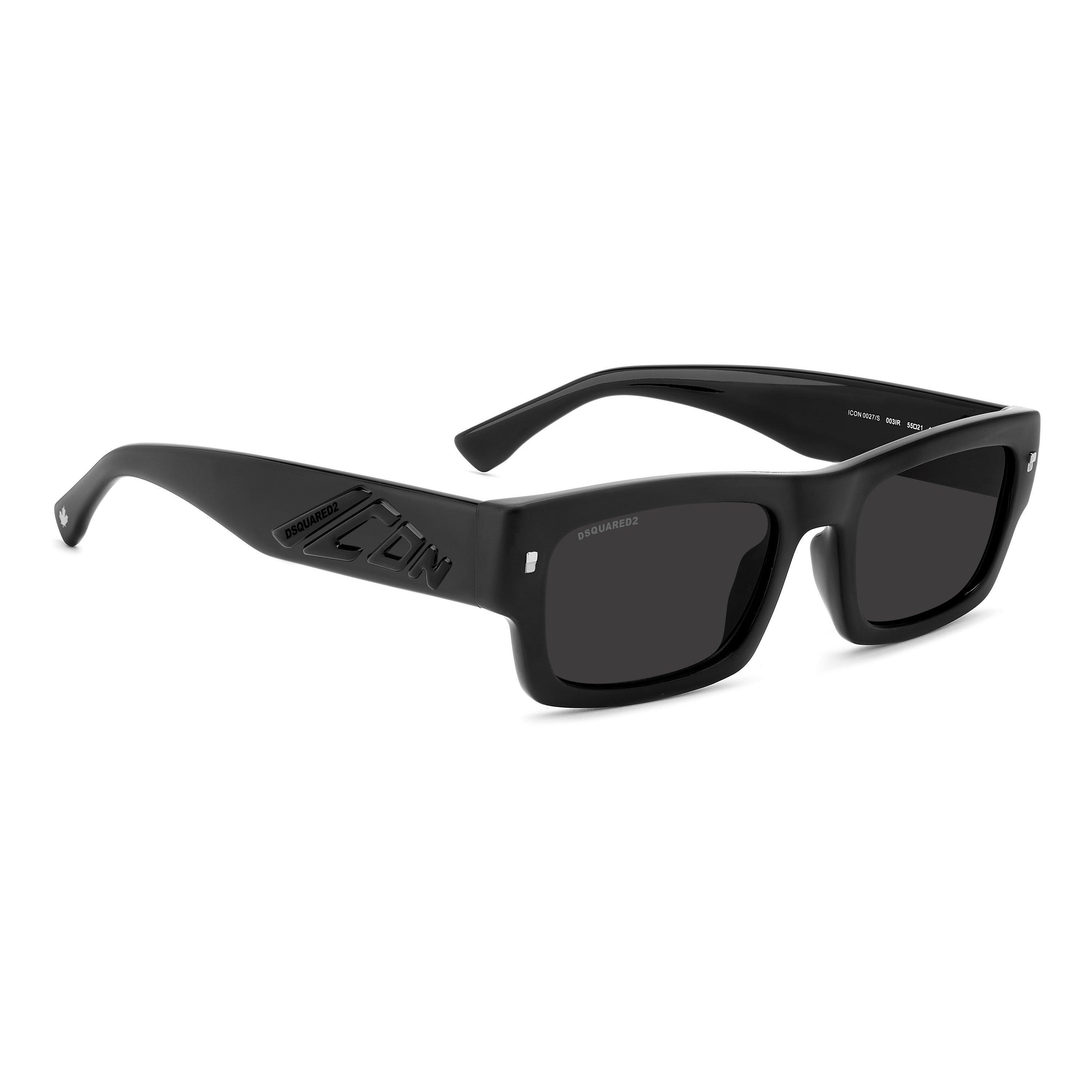 Matte Black - DSquared2 - Men's Rectangle Sunglasses - 2