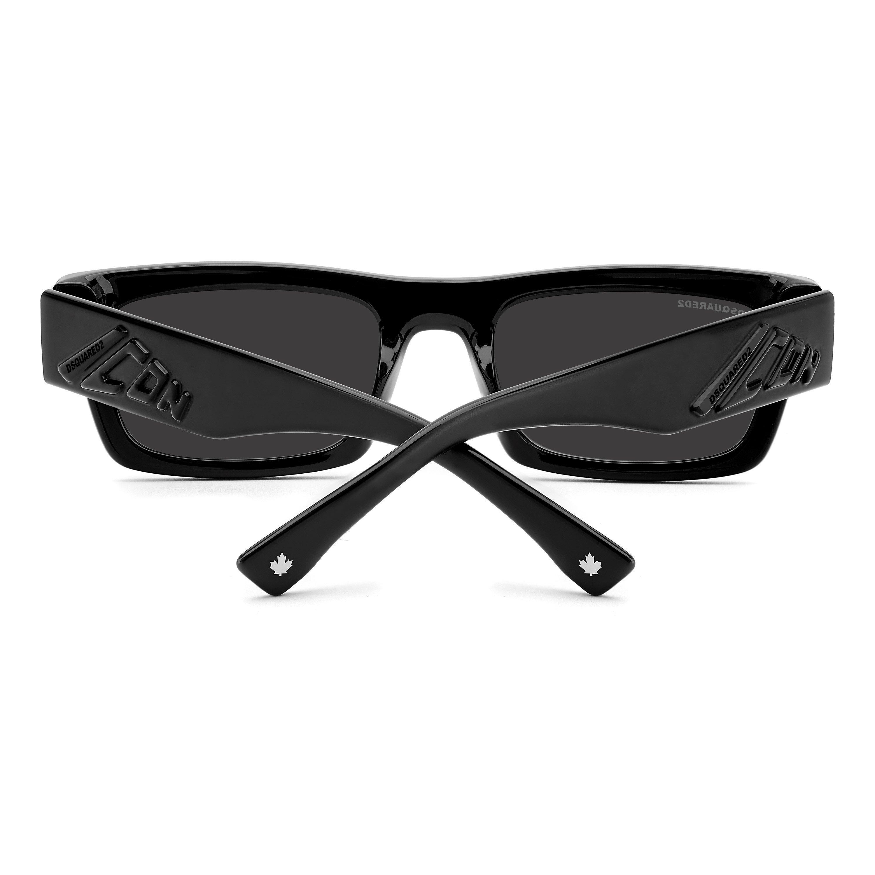 Matte Black - DSquared2 - Men's Rectangle Sunglasses - 3