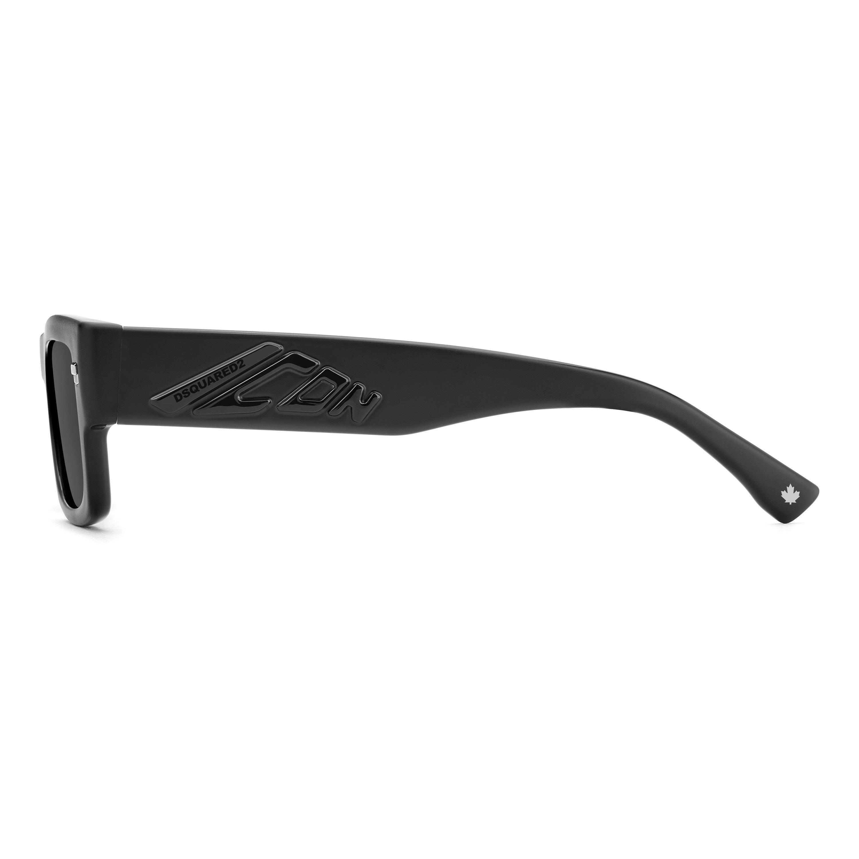 Matte Black - DSquared2 - Men's Rectangle Sunglasses - 4
