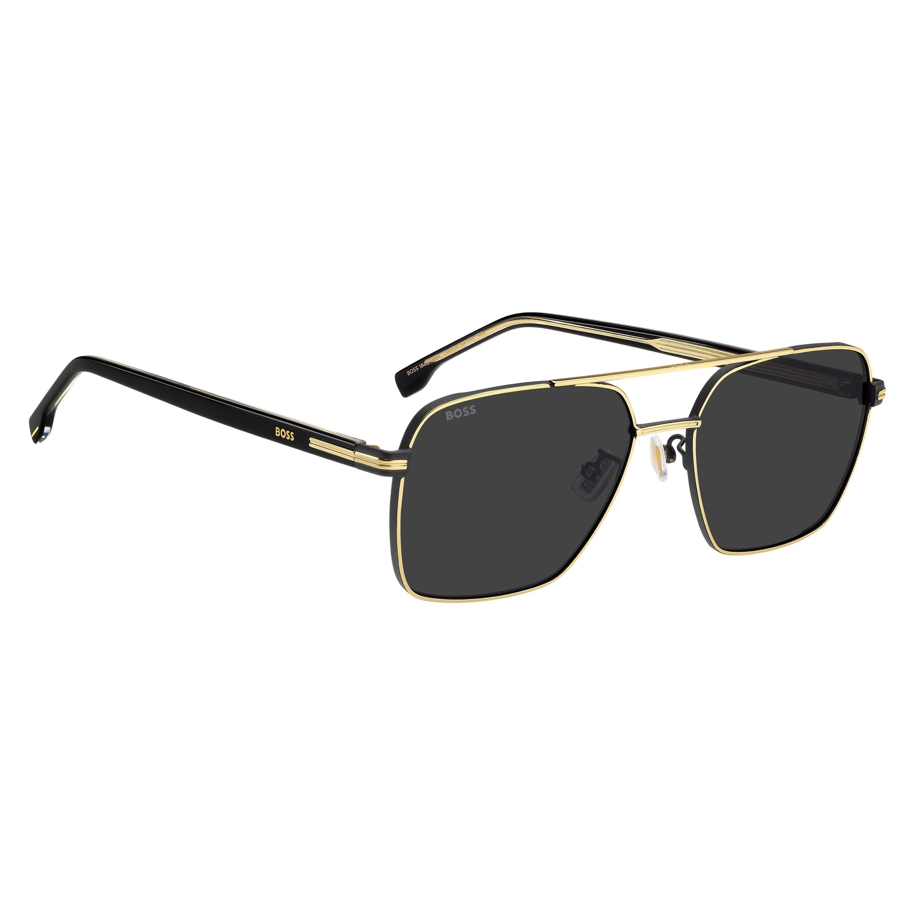 Black Gold - Boss - Men's Rectangle Sunglasses - 2