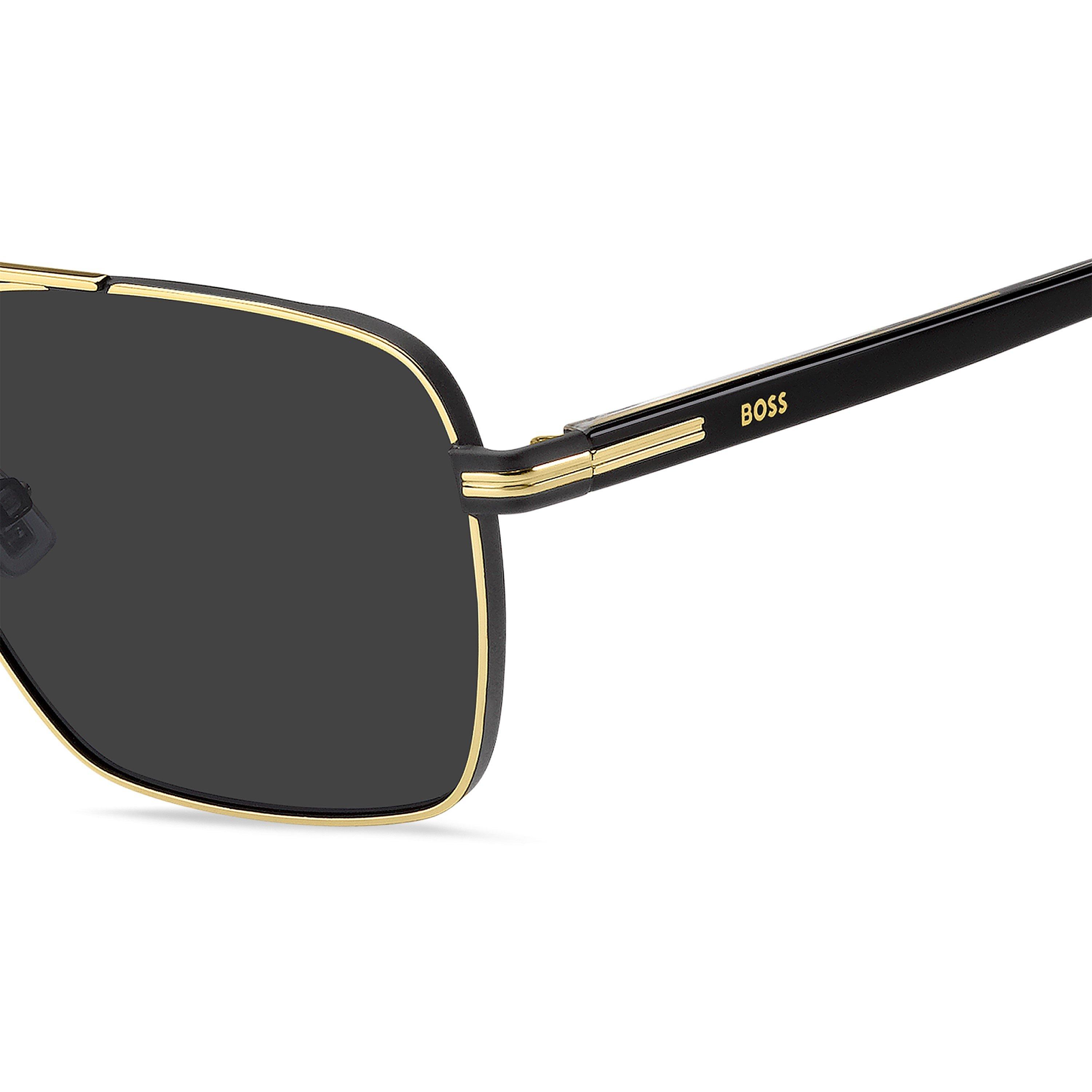 Black Gold - Boss - Men's Rectangle Sunglasses - 4