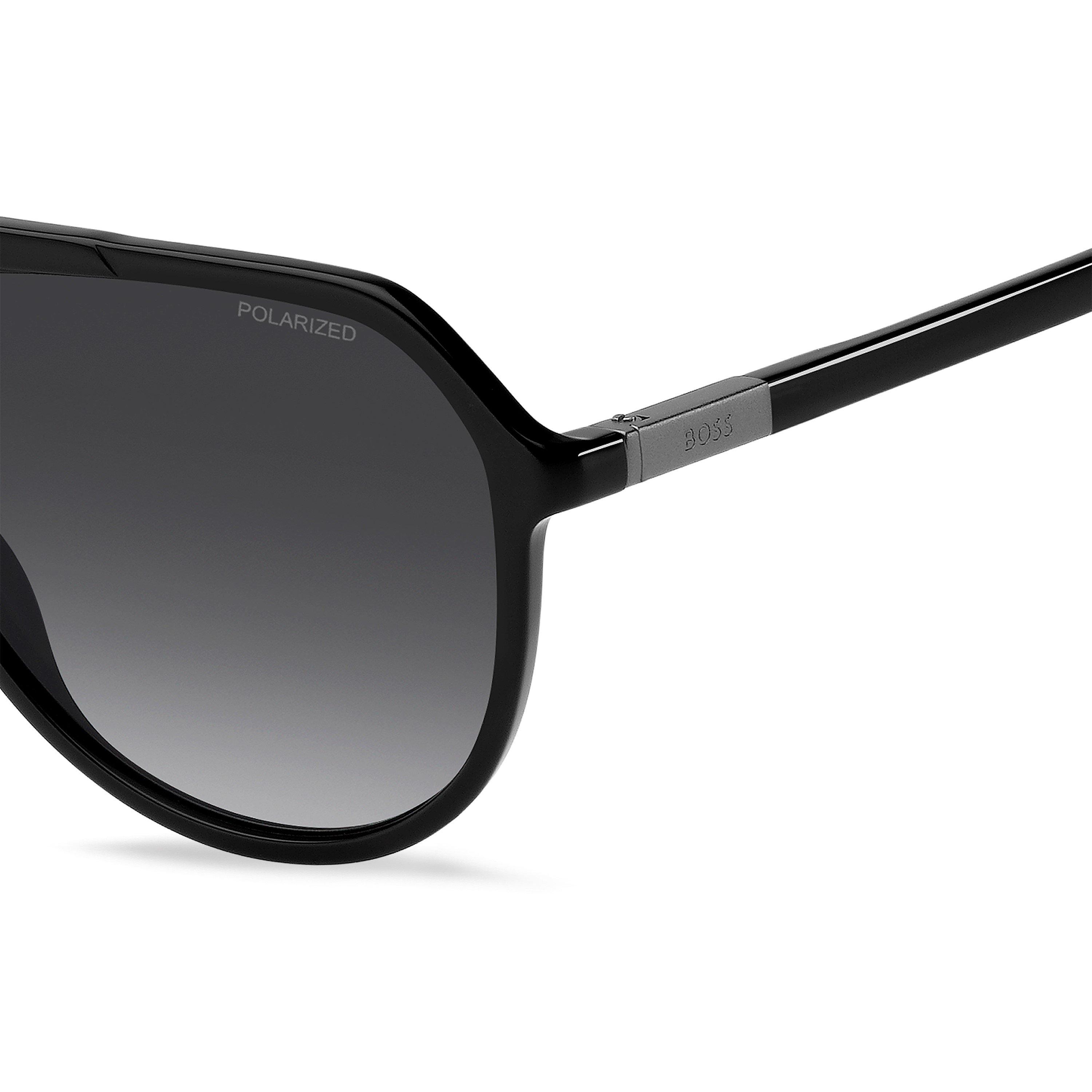 Black - Boss - Men's Pilot Oval Sunglasses - 3
