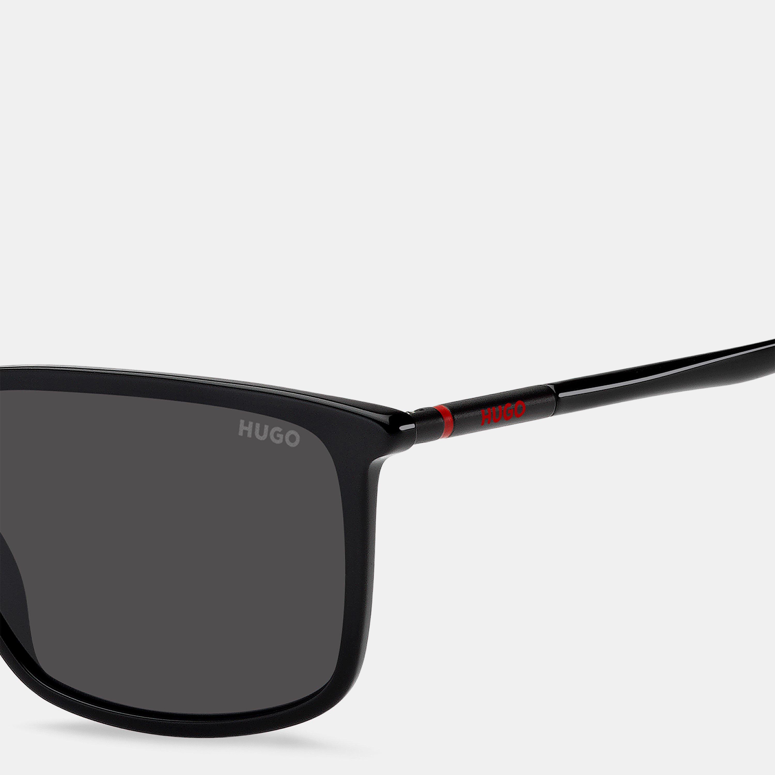 Black - Hugo - Men's HugoSun Rectangle Sunglasses - 3