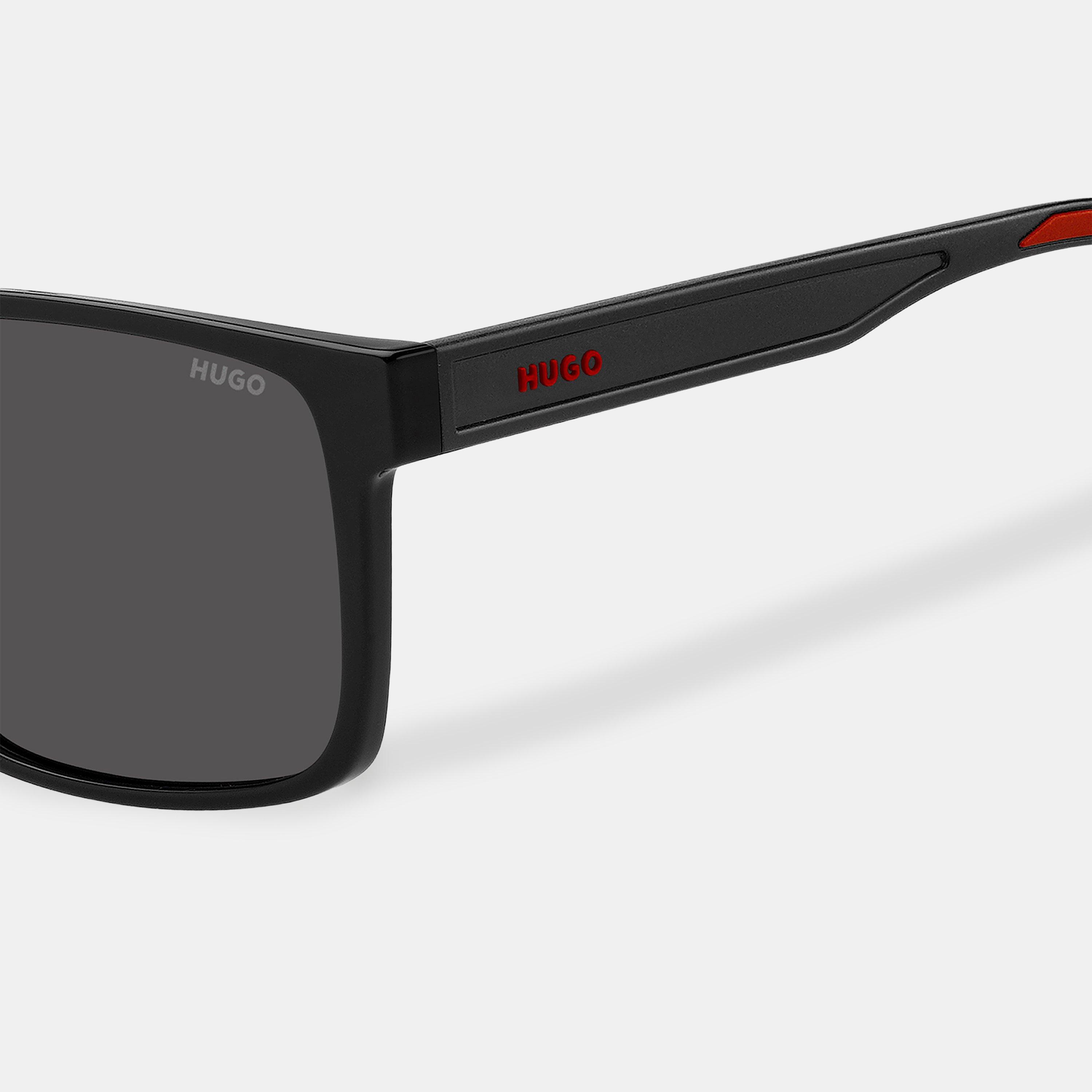 Black - Hugo - Men's HugoSun Rectangle Sunglasses - 4