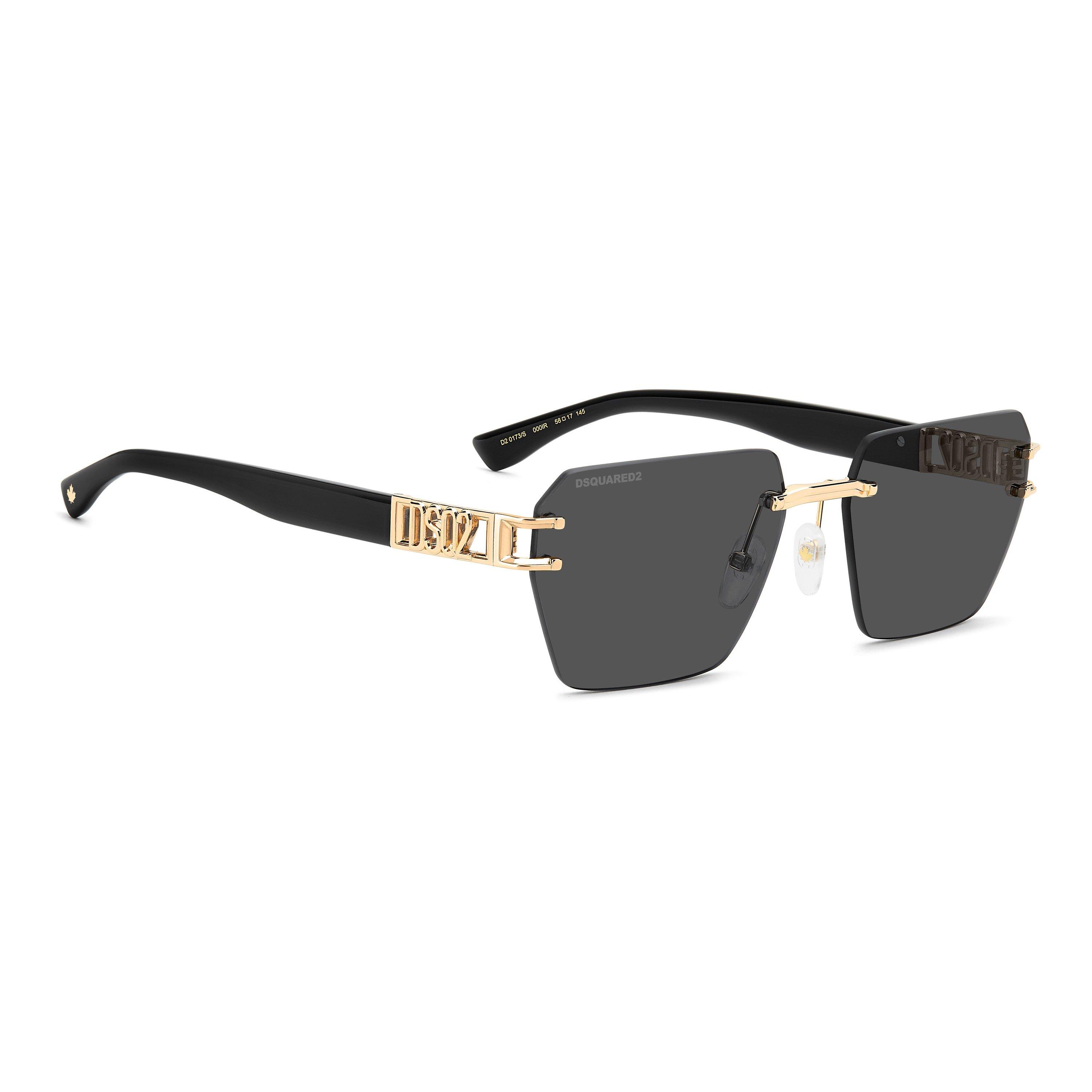 Black - DSquared2 - Men's Rectangle UV Protection Sunglasses - 2
