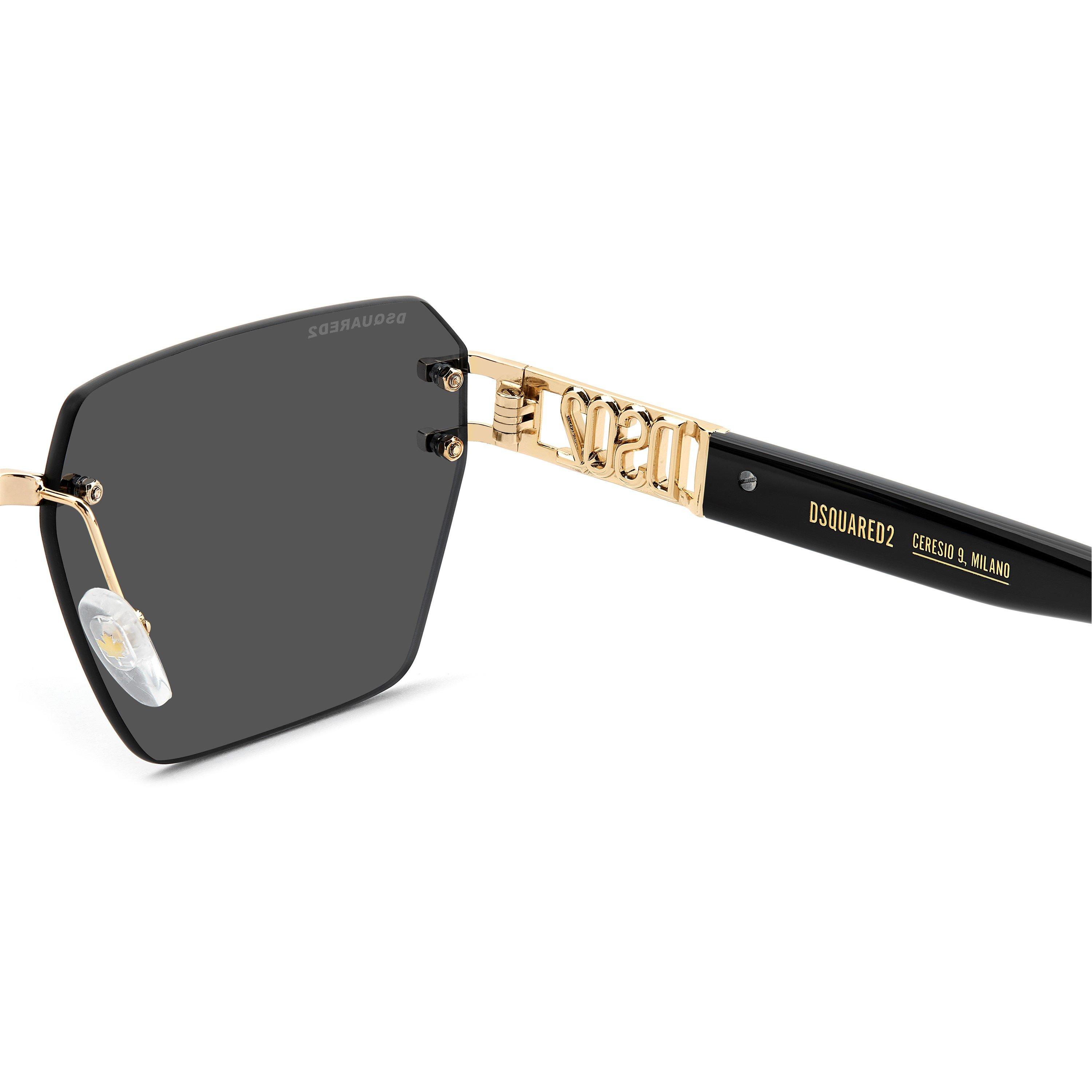 Black - DSquared2 - Men's Rectangle UV Protection Sunglasses - 4