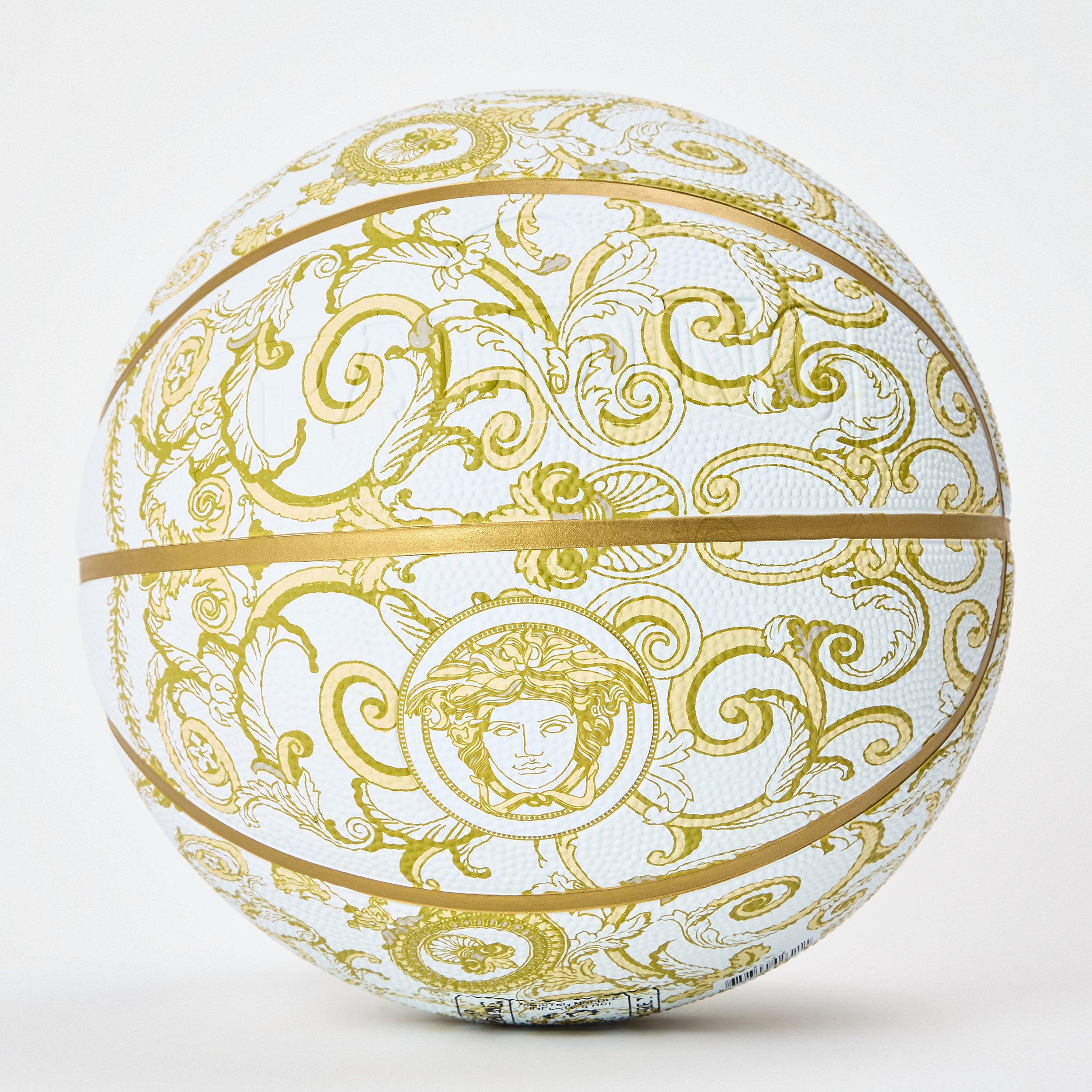 White & Gold - Versace Home - V Medusa Basket Ball - 2