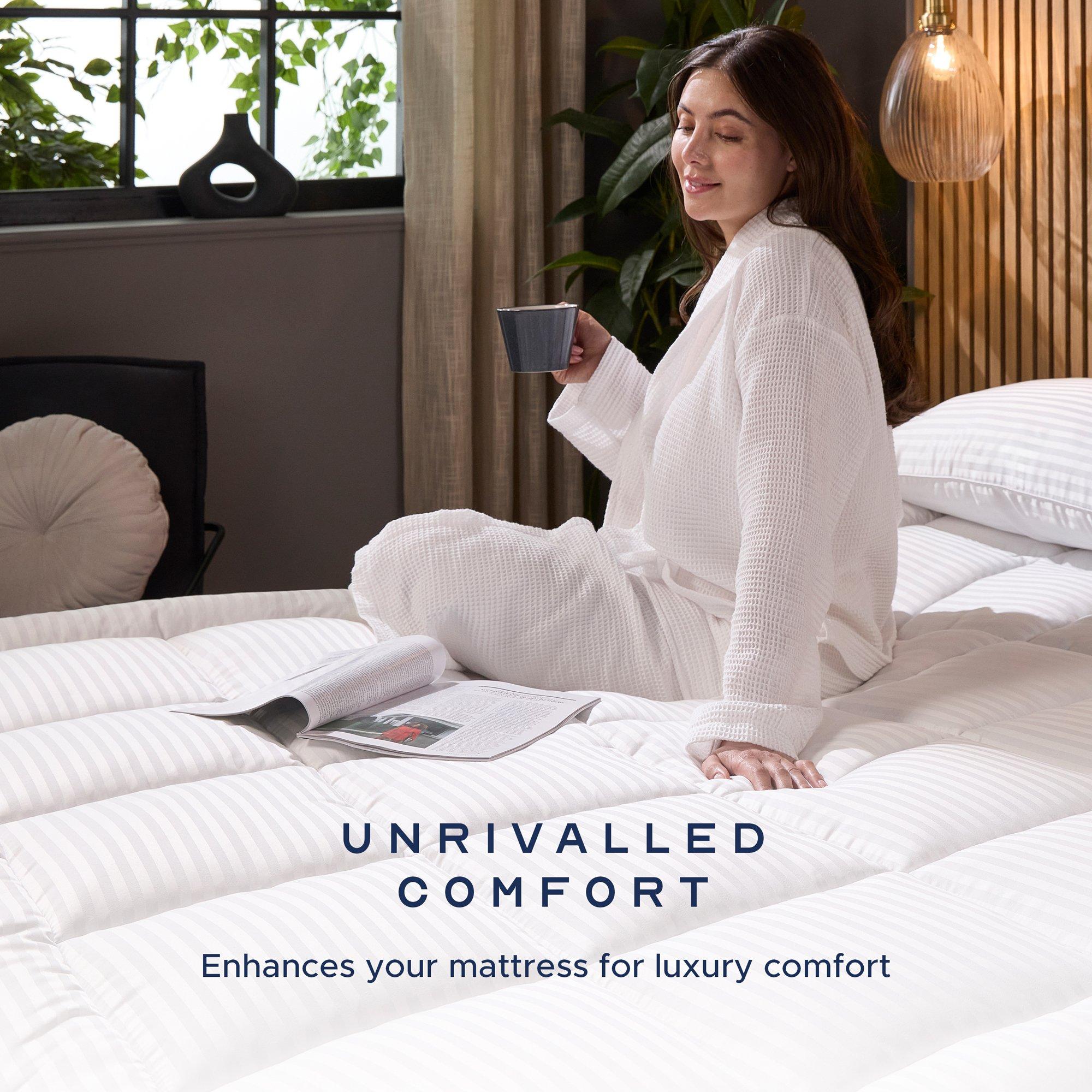 White - Snuggledown - Luxurious Hotel 5cm Mattress Topper - 3