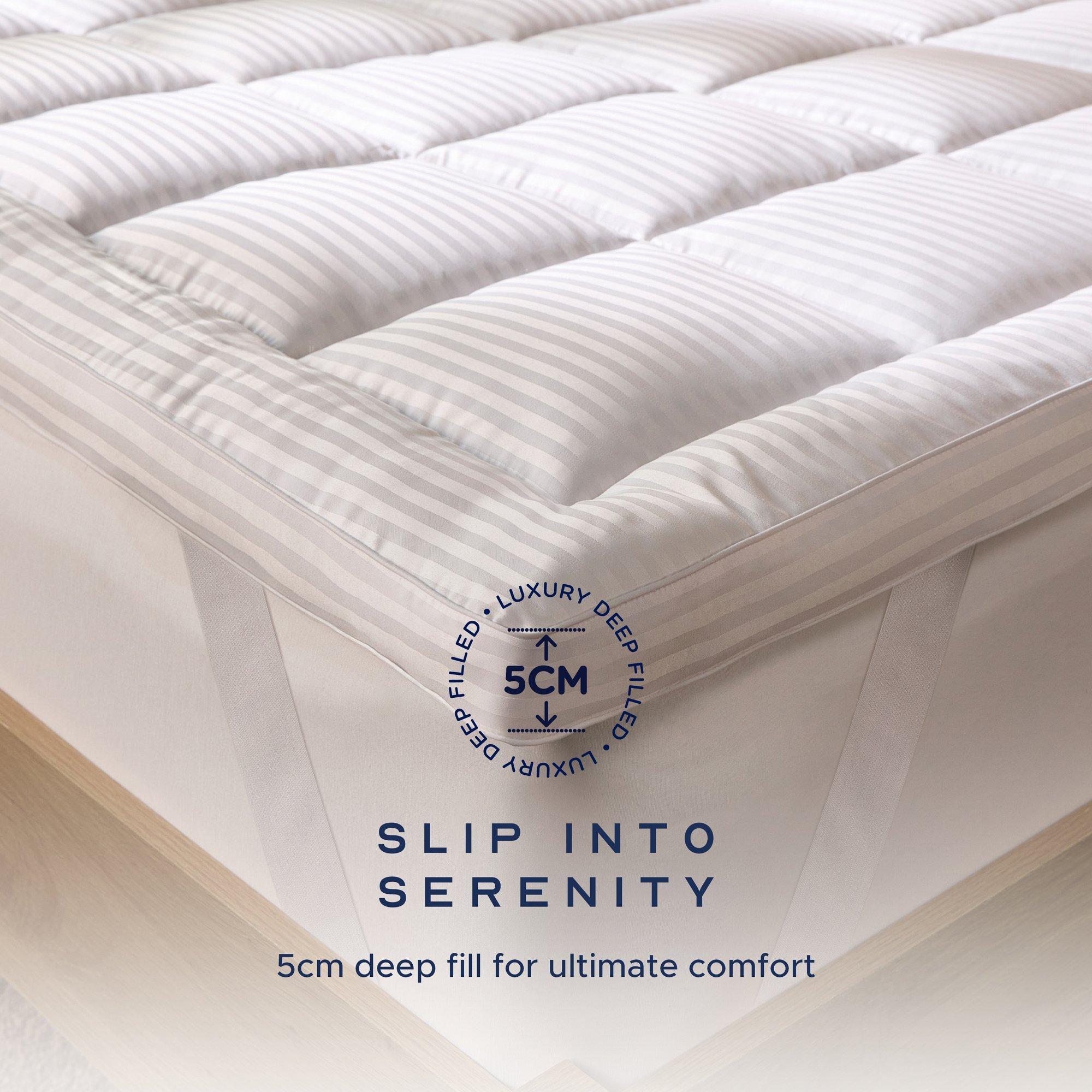 White - Snuggledown - Luxurious Hotel 5cm Mattress Topper - 4