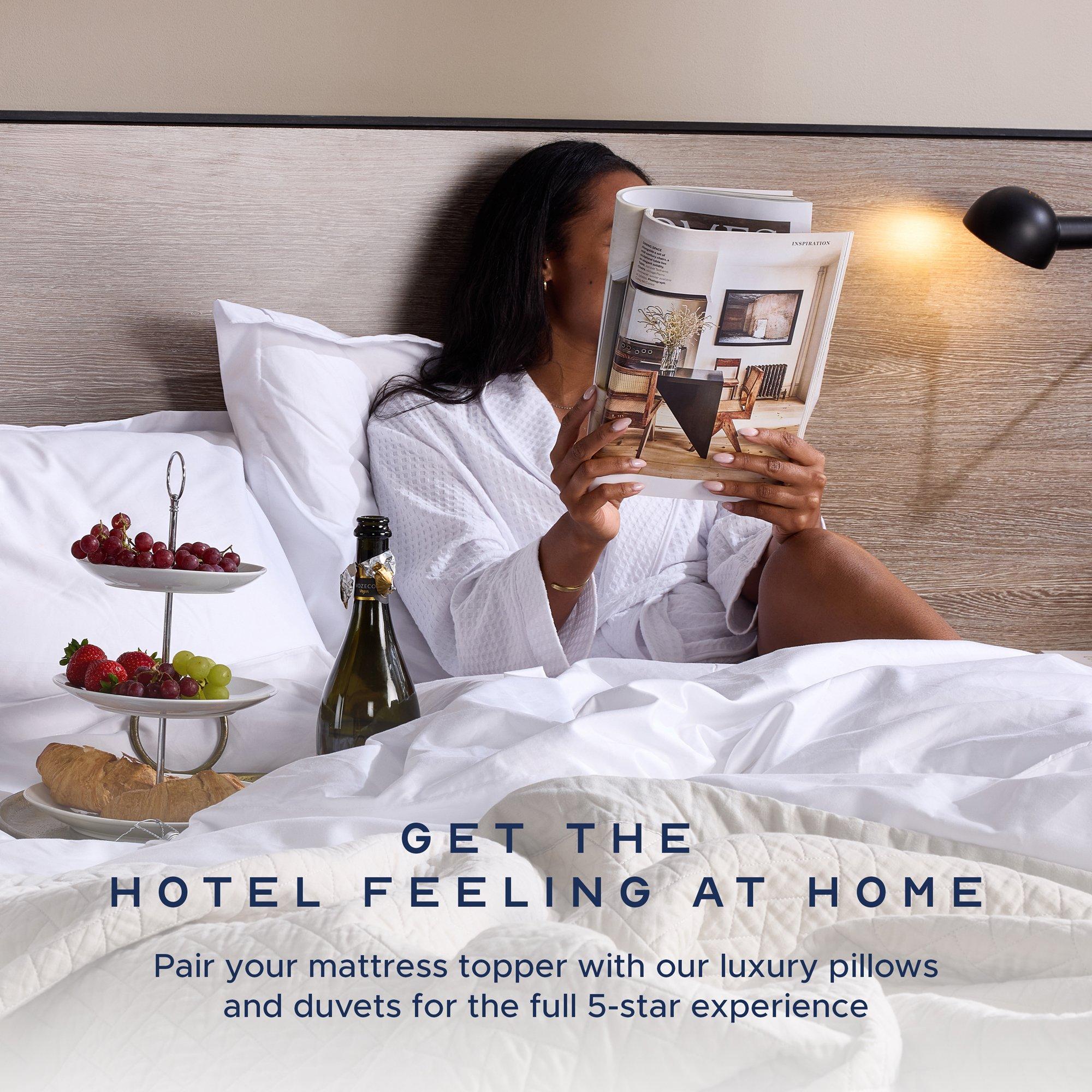 White - Snuggledown - Luxurious Hotel 5cm Mattress Topper - 10