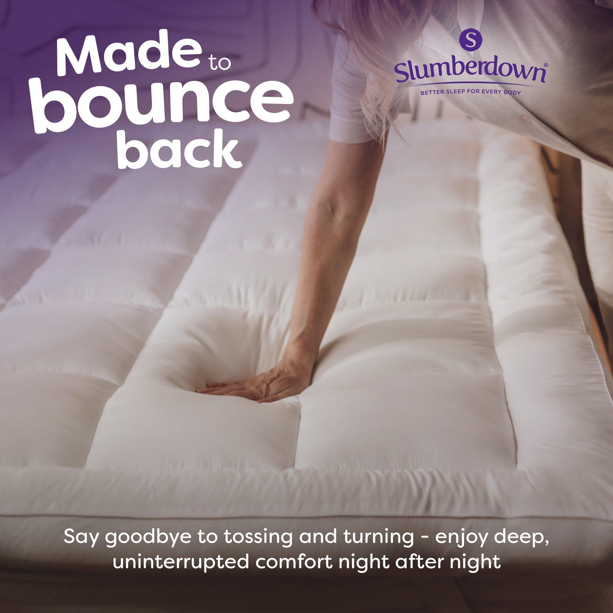 White - Slumberdown - Deep 5cm Mattress Topper - 4