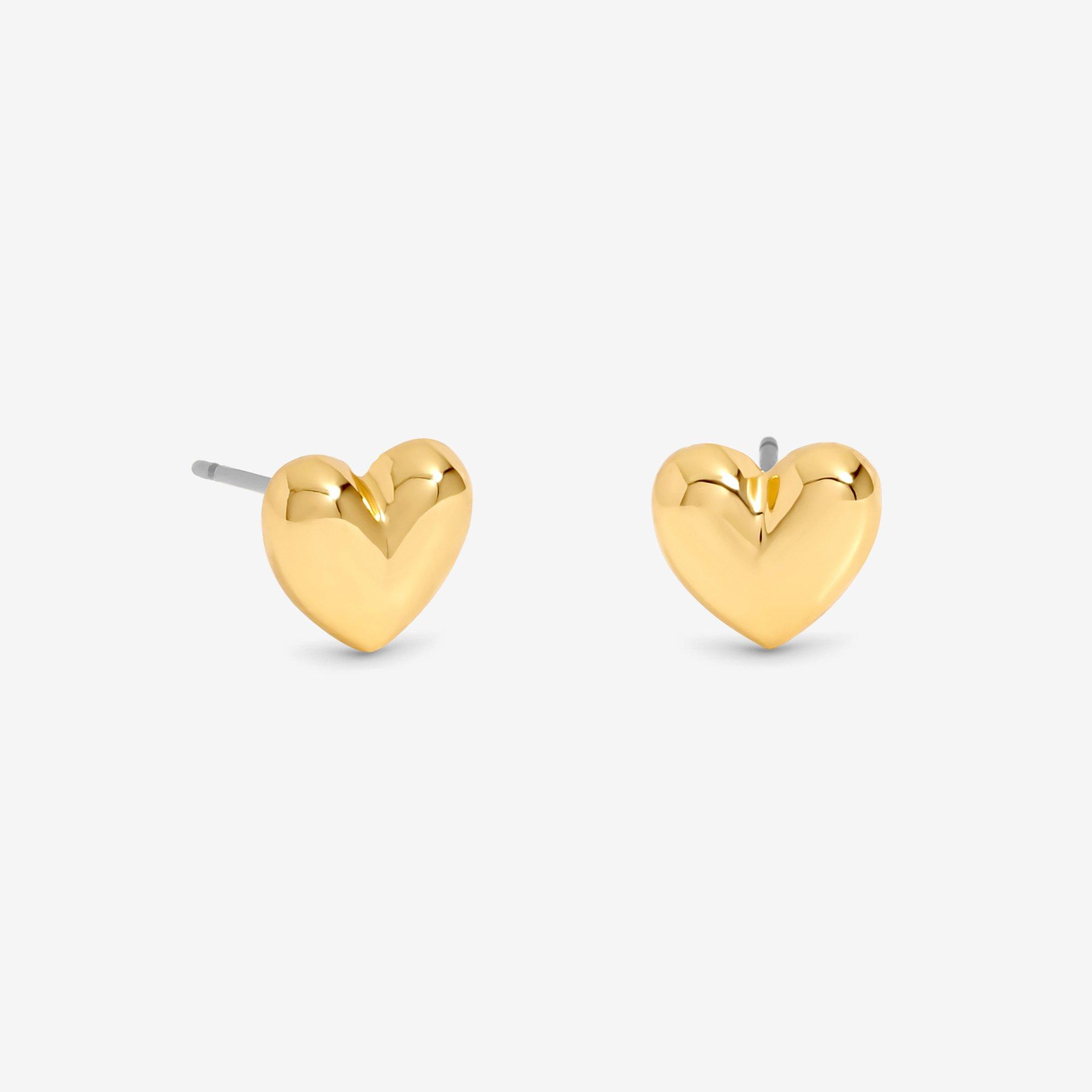 Gold - Jon Richard - 18K Gold Plated Heart Earrings - Gift Cracker - 2