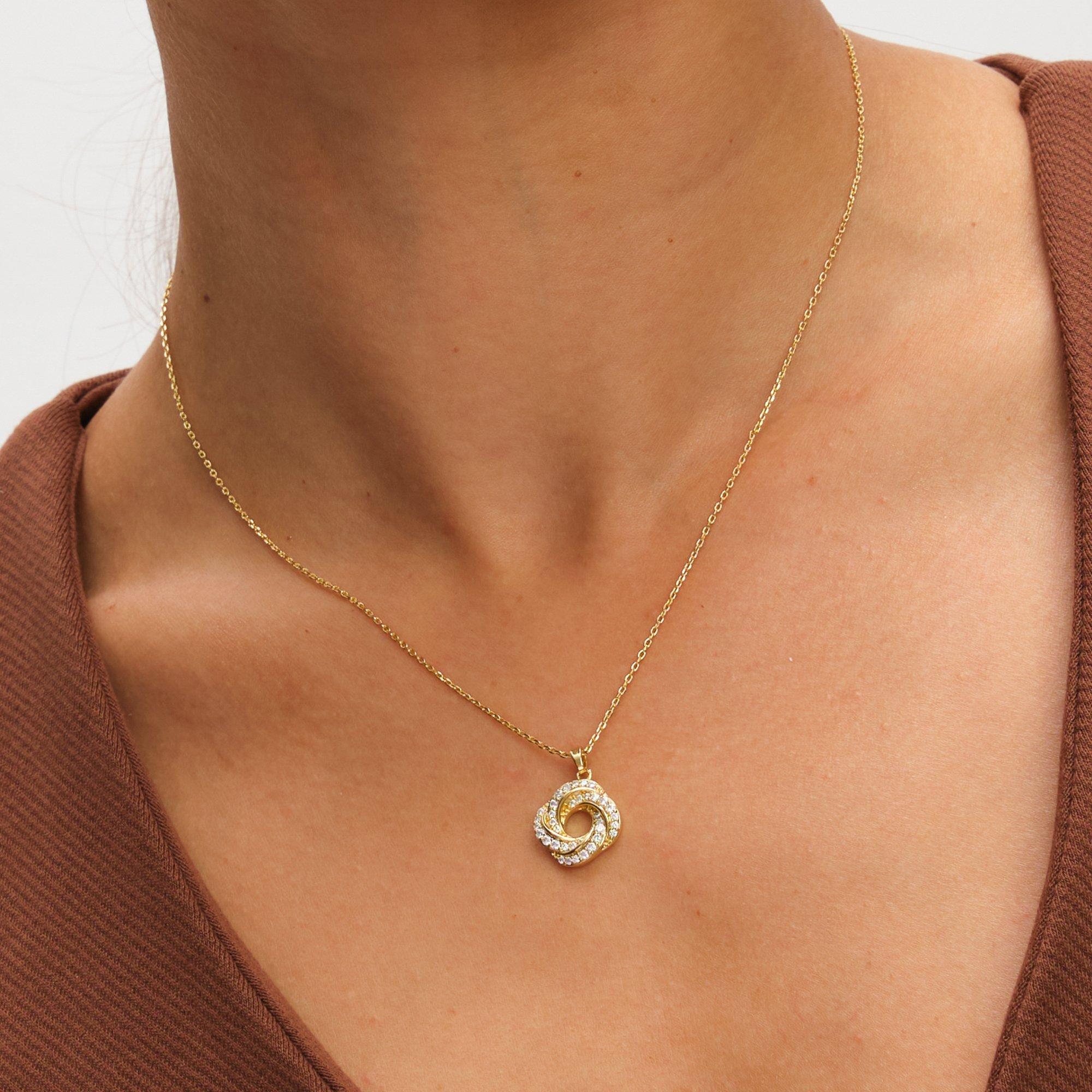 Gold - Inicio - Cubic Zirconia Open Knot Set - Gift Box - 3