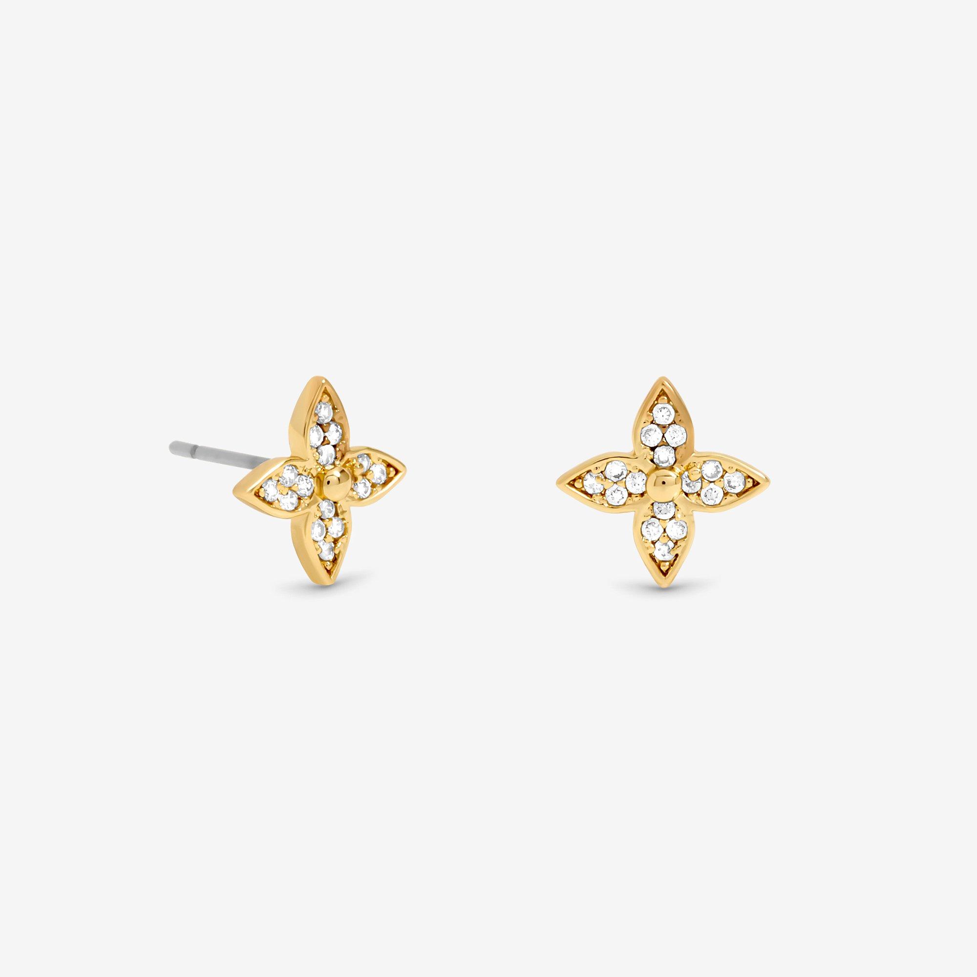 Gold - Jon Richard - 18K Gold Plated Clover Earrings - Gift Cracker - 2
