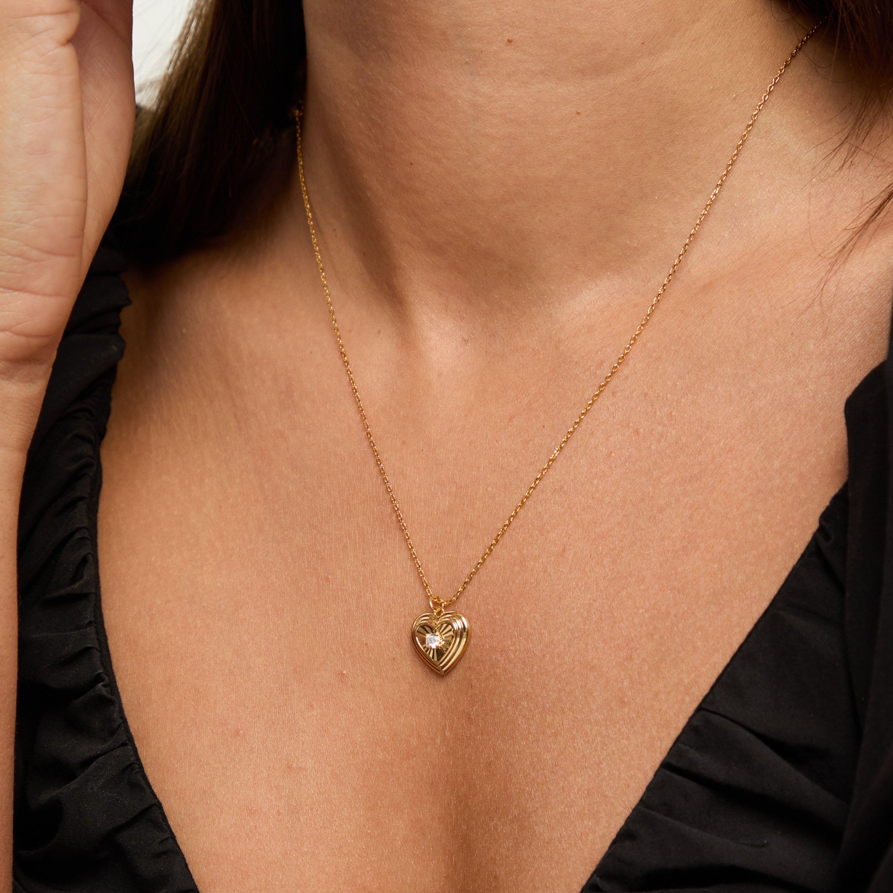 Gold - Jon Richard - 18K Gold Plated Heart Pendant - Gift Box - 3