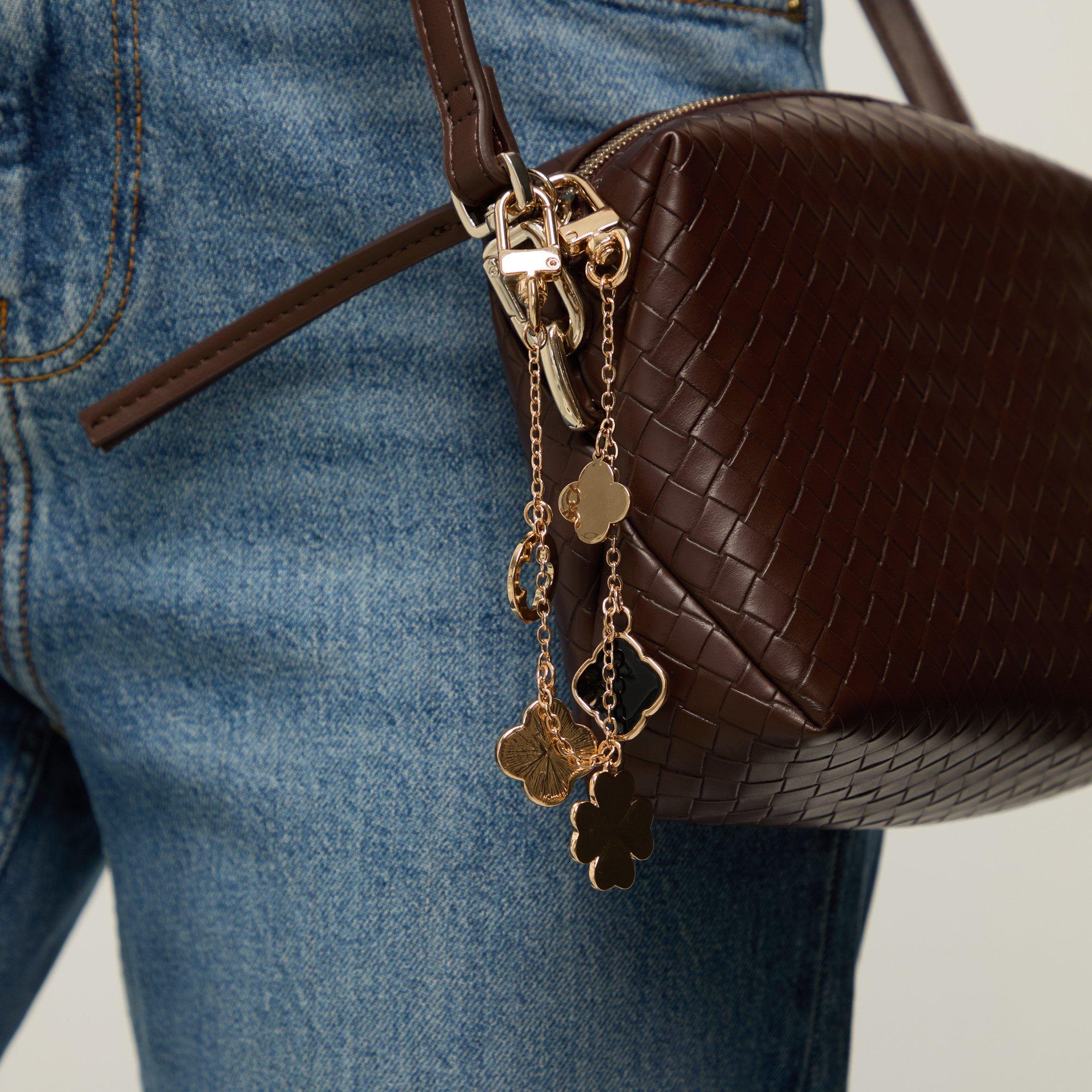 Gold - Mood - Mood Gold Plated Clover Double Clip Bag Charm - 2