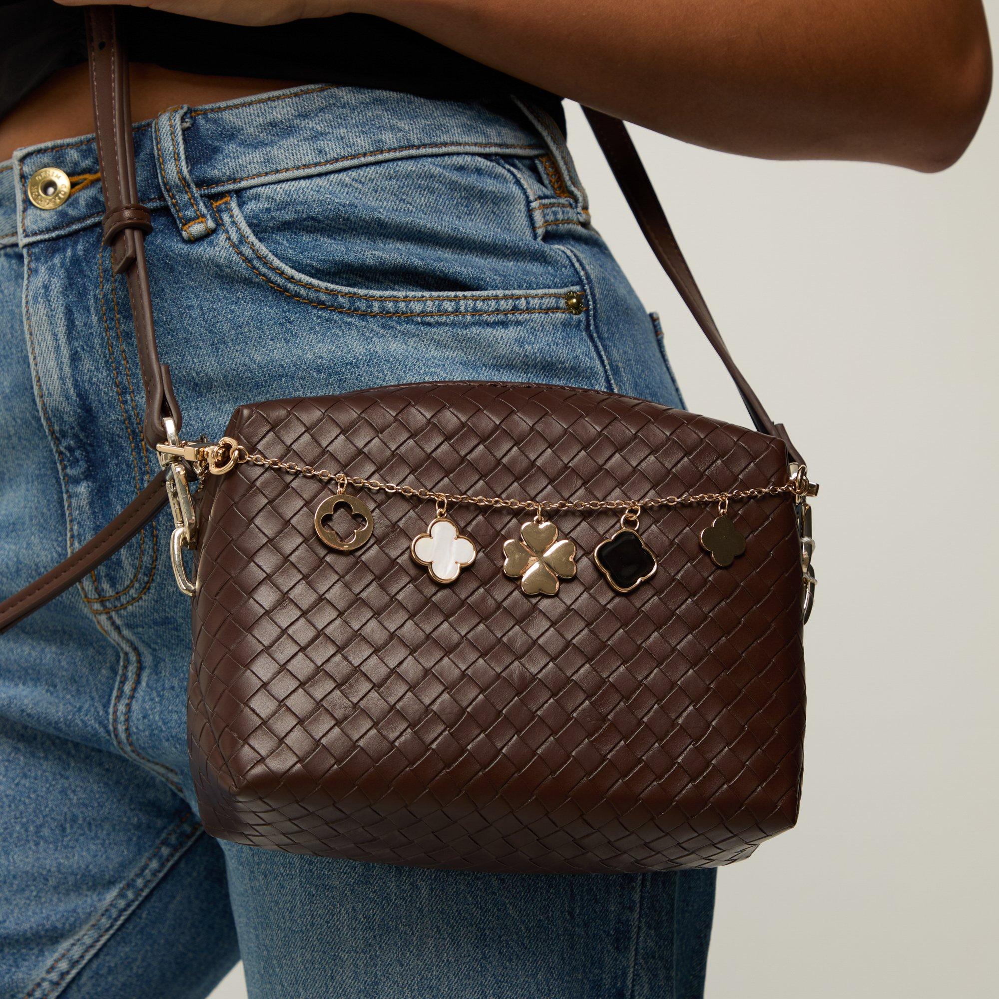 Gold - Mood - Mood Gold Plated Clover Double Clip Bag Charm - 4