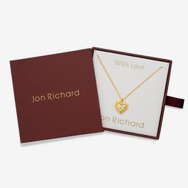 Jon Richard 18K Gold Plated Heart Pendant - Gift Box