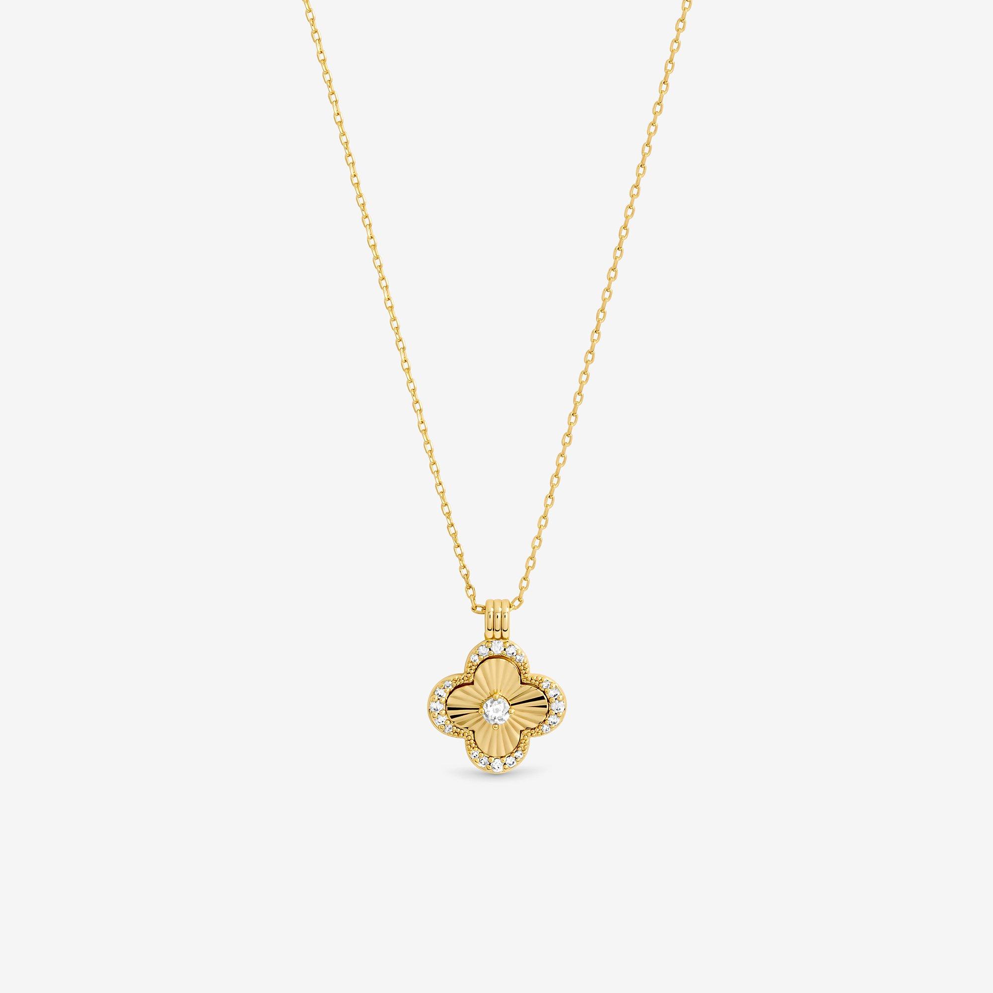 Gold - Jon Richard - 18K Gold Plated Clover Pendant - Gift Box - 2