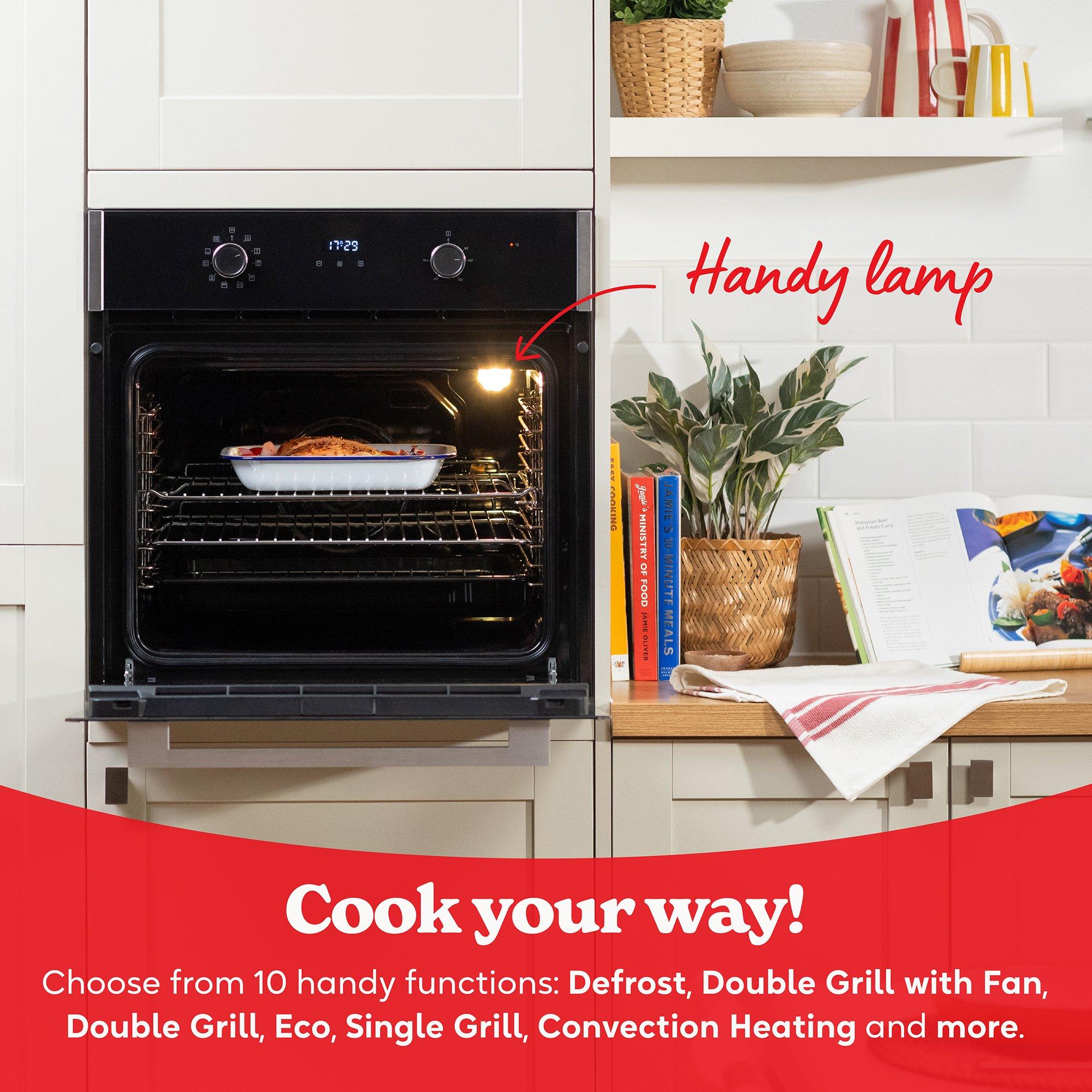 Black - Russell Hobbs - RHEO7007BS 70L Built In Electric Oven - 4