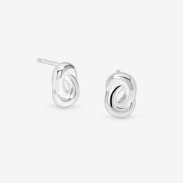 Simply Silver Sterling Silver 925 Fluid Knot Stud Earrings