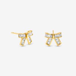 Jon Richard Gold Plated Crystal Mini Bow Earrings