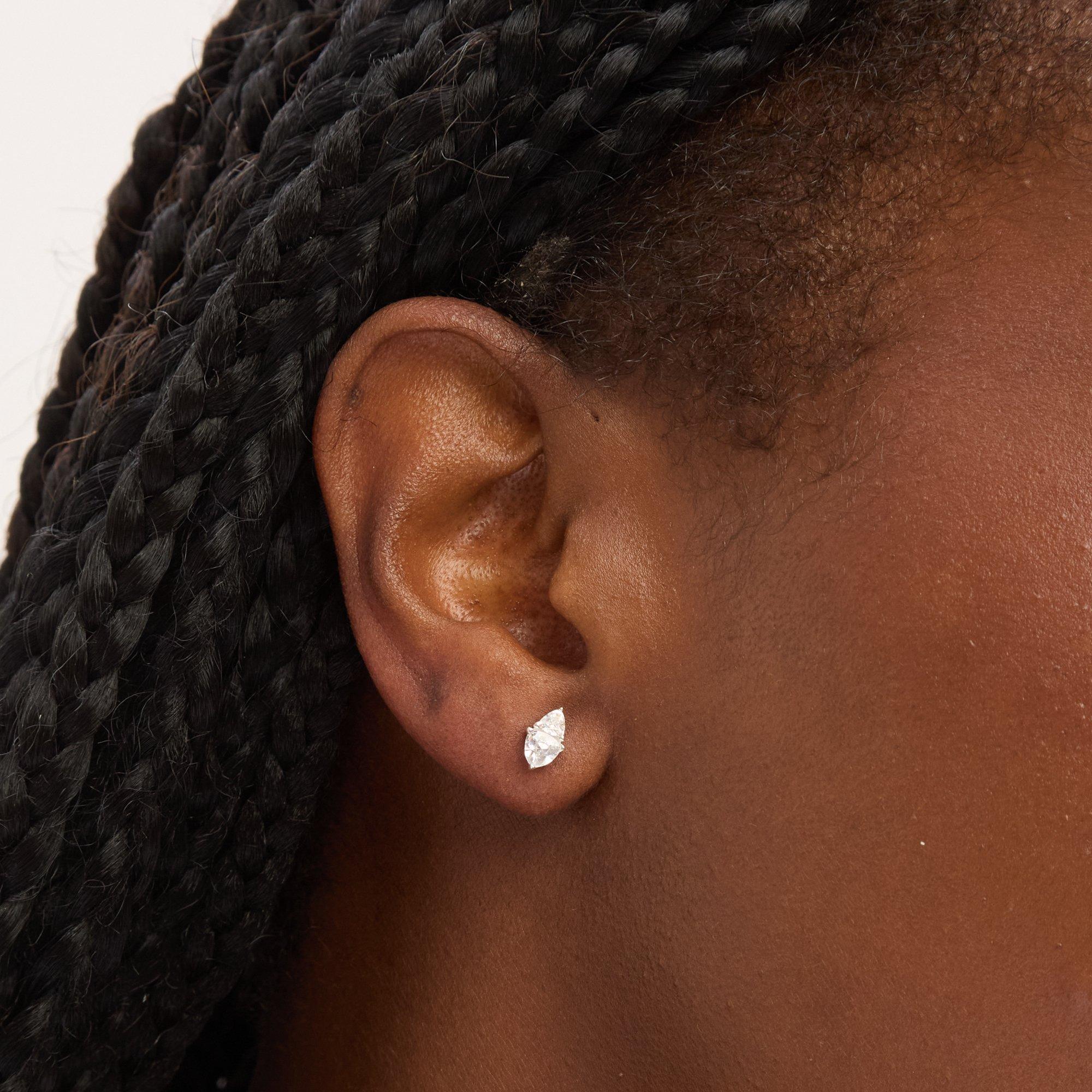 Silver - Simply Silver - Sterling Silver 925 CZ Stud Earrings - 2