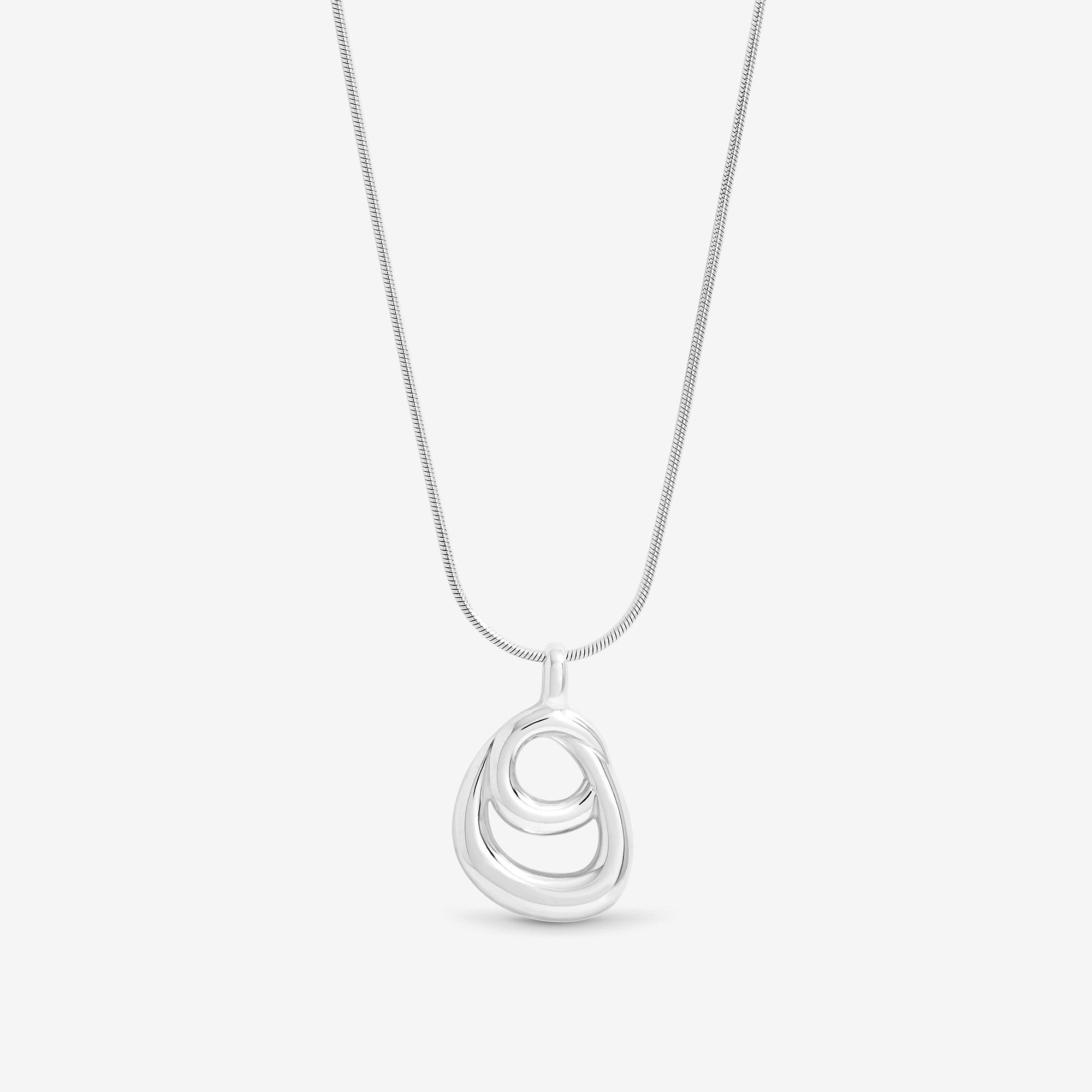 Silver - Simply Silver - Sterling Silver 925 Polished Swirl Pendant - 1