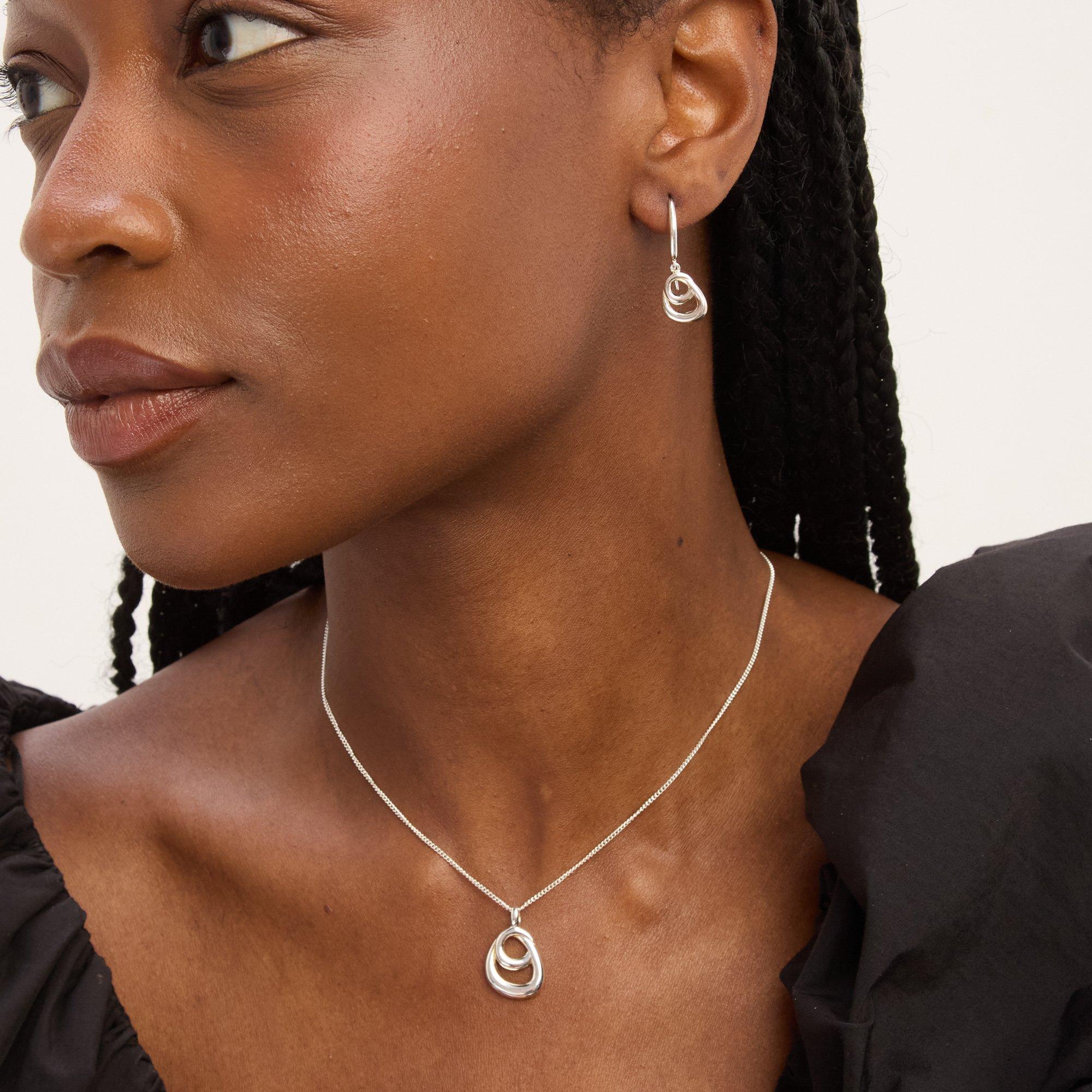 Silver - Simply Silver - Sterling Silver 925 Polished Swirl Pendant - 3