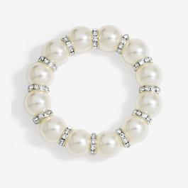 Mood Hematite Crystal Pearl Beaded Stretch Bracelet