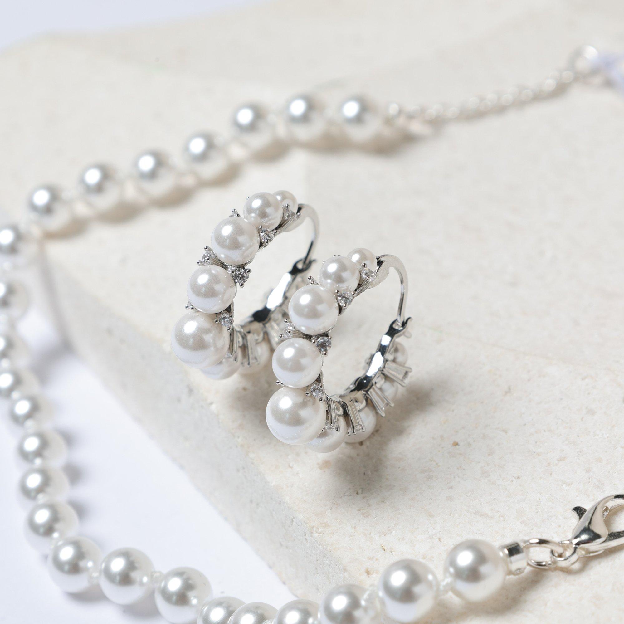 Silver - Jon Richard - Silver Plated 6mm Knotted Pearl Bracelet - 3