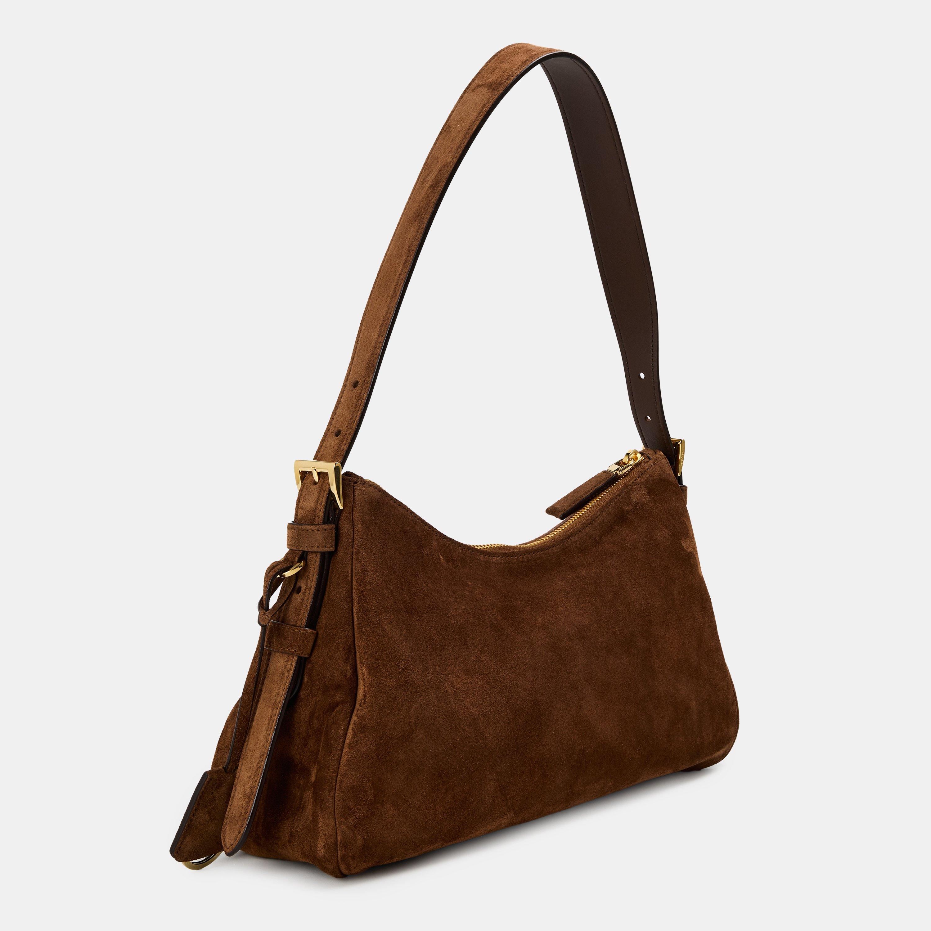 Cocoa Brown - Prada - Womens Aimee Medium Shoulder Bag - 2
