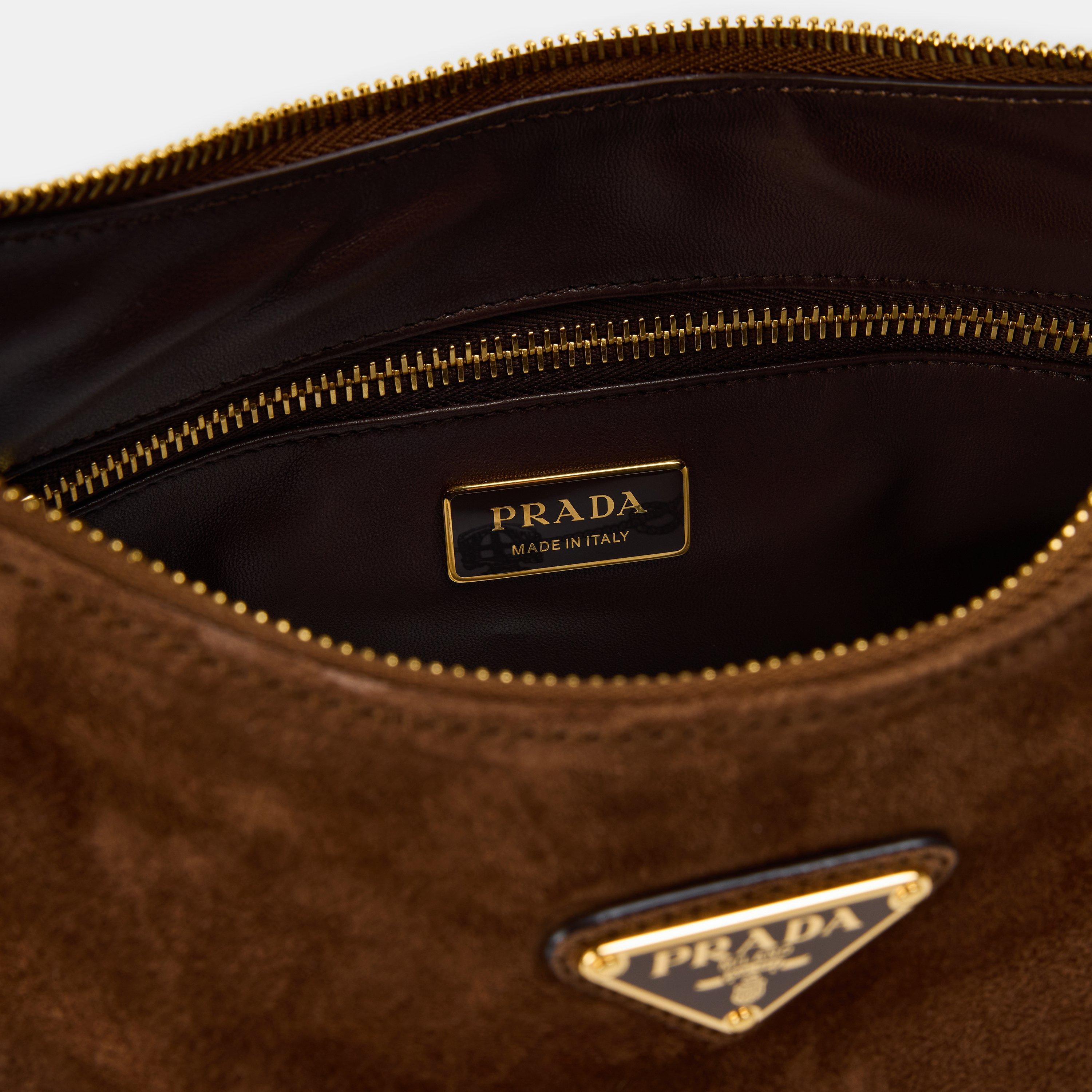 Cocoa Brown - Prada - Womens Aimee Medium Shoulder Bag - 5