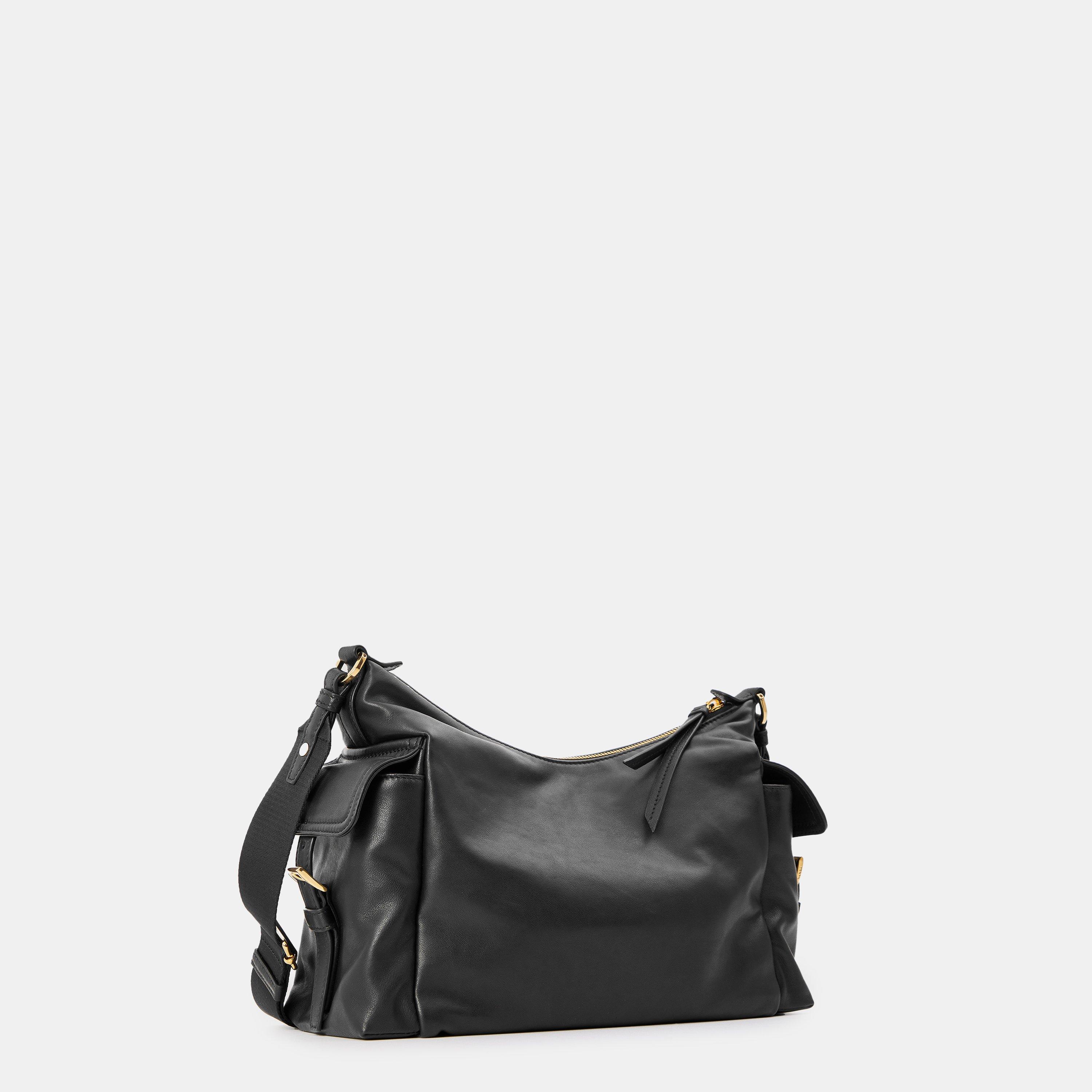 Nero - Prada - Women's Leather Pocket Shoulder Bag - 2