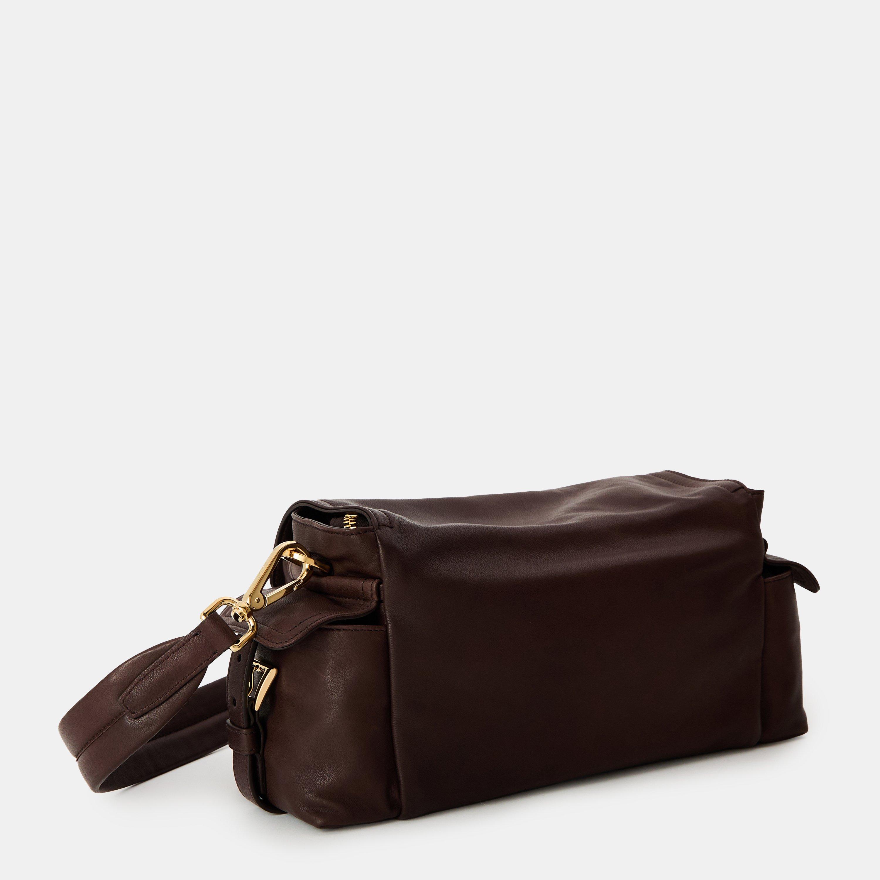 Bruciato - Prada - Explore Medium Leather Shoulder Bag with Flap - 2