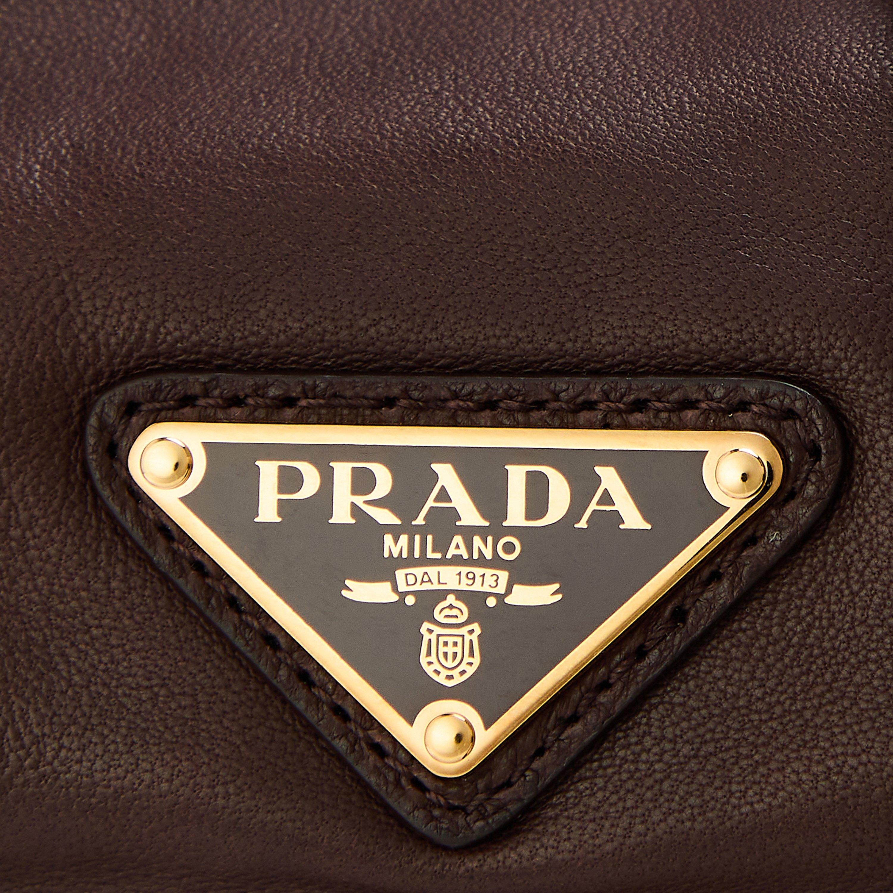 Bruciato - Prada - Explore Medium Leather Shoulder Bag with Flap - 4