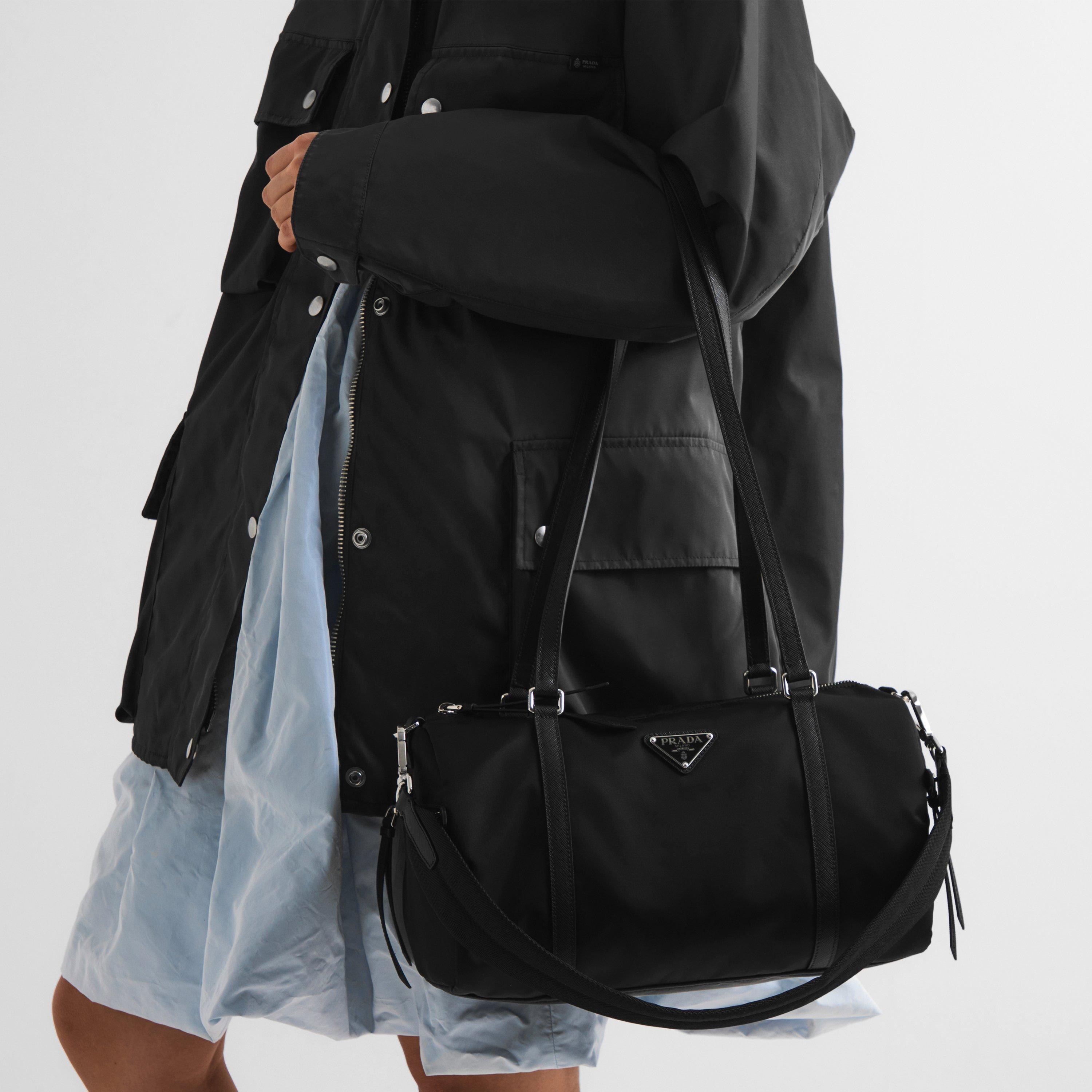 Black - Prada - Large Re-Nylon and Saffiano leather duffle - 3