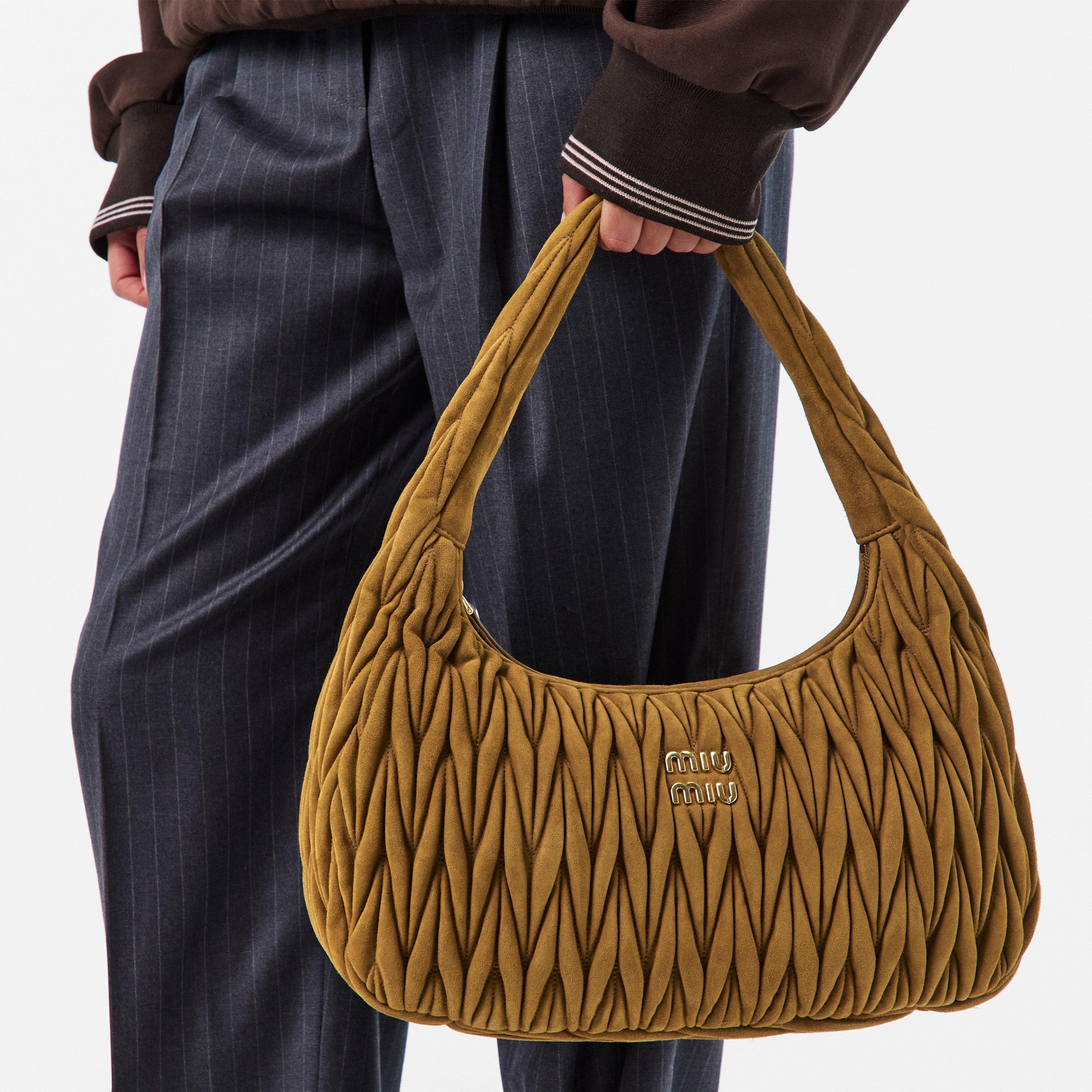 Oliva - Miu Miu - Women's Large Suede Shoulder Bags - 3