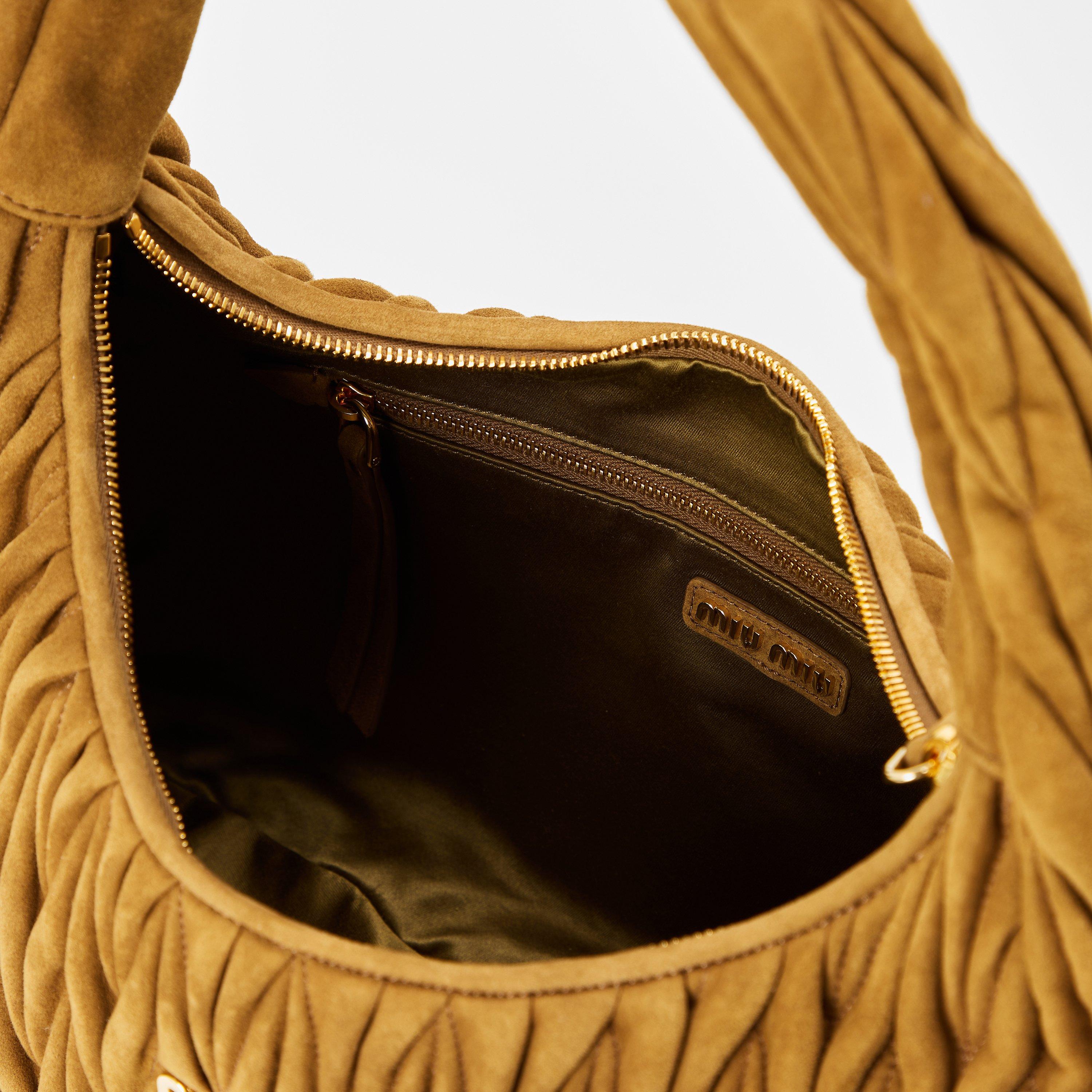 Oliva - Miu Miu - Women's Large Suede Shoulder Bags - 5