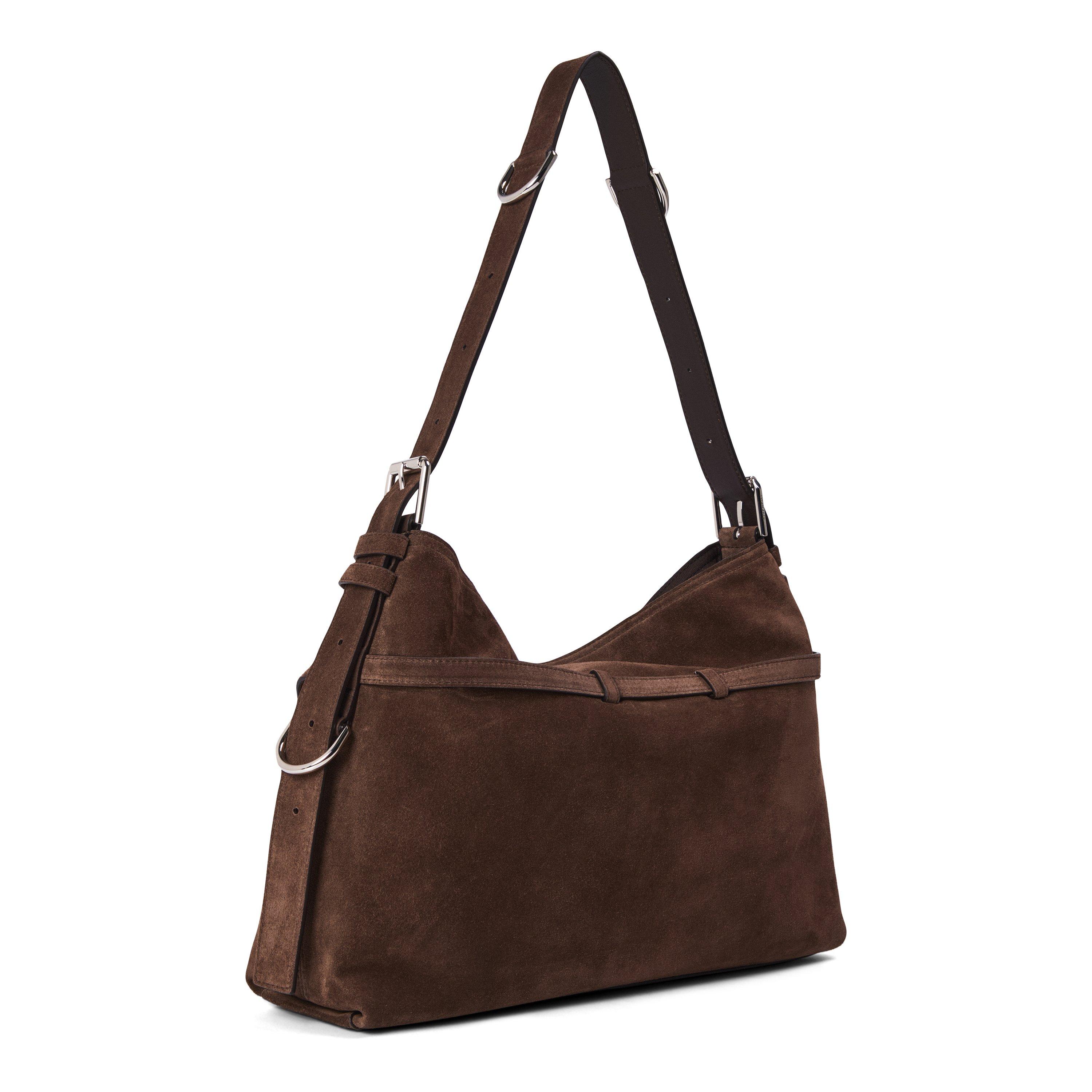 Ebony Brown - GIVENCHY - Women's GIV Suede Voyou Suede Shoulder Bag - 2