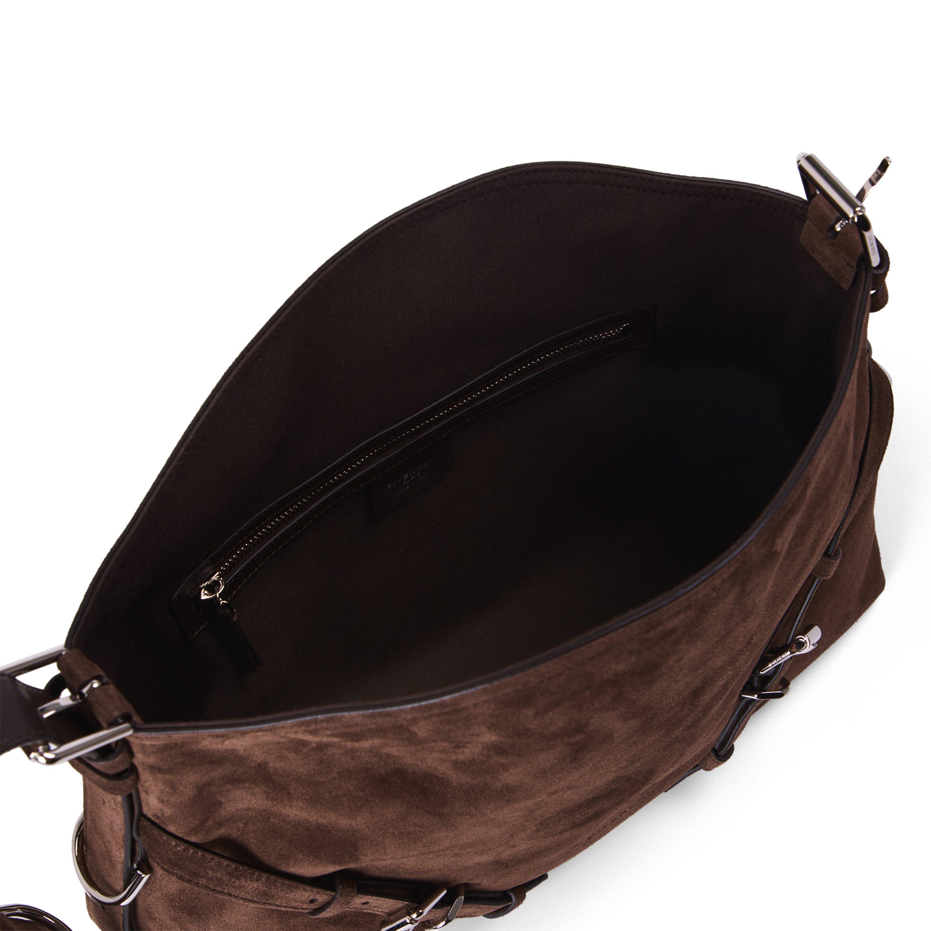 Ebony Brown - GIVENCHY - Women's GIV Suede Voyou Suede Shoulder Bag - 6