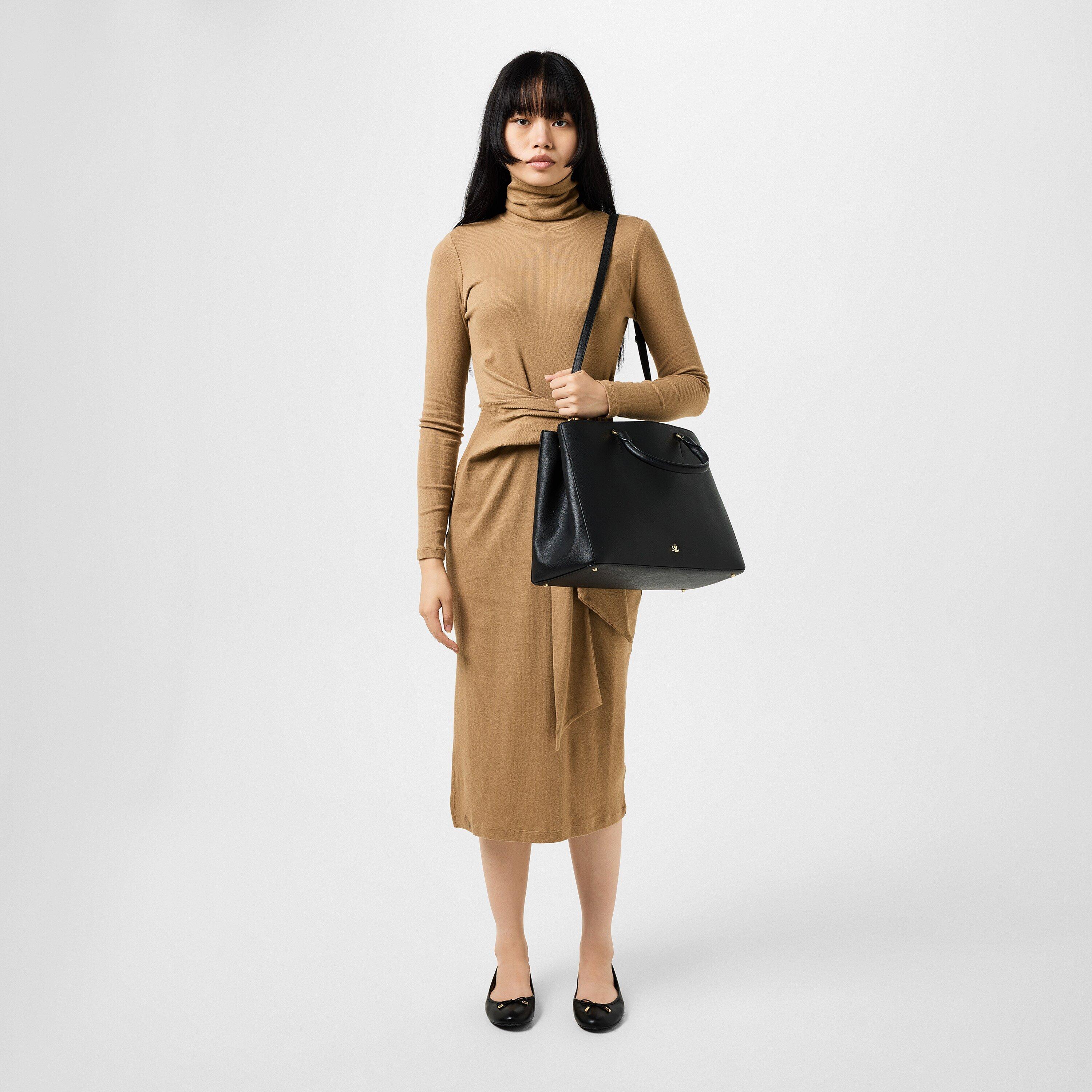 Black - Lauren by Ralph Lauren - Women's Hannah Satchel Bag - 5