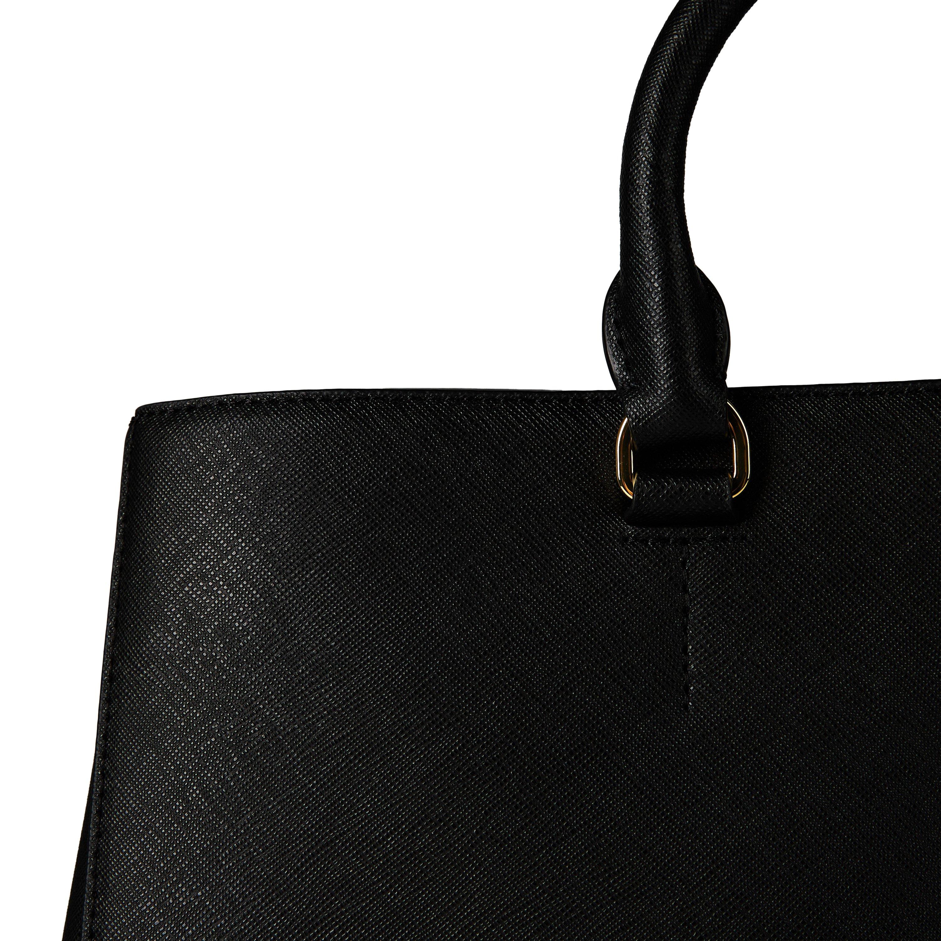 Black - Lauren by Ralph Lauren - Women's Hannah Satchel Bag - 4