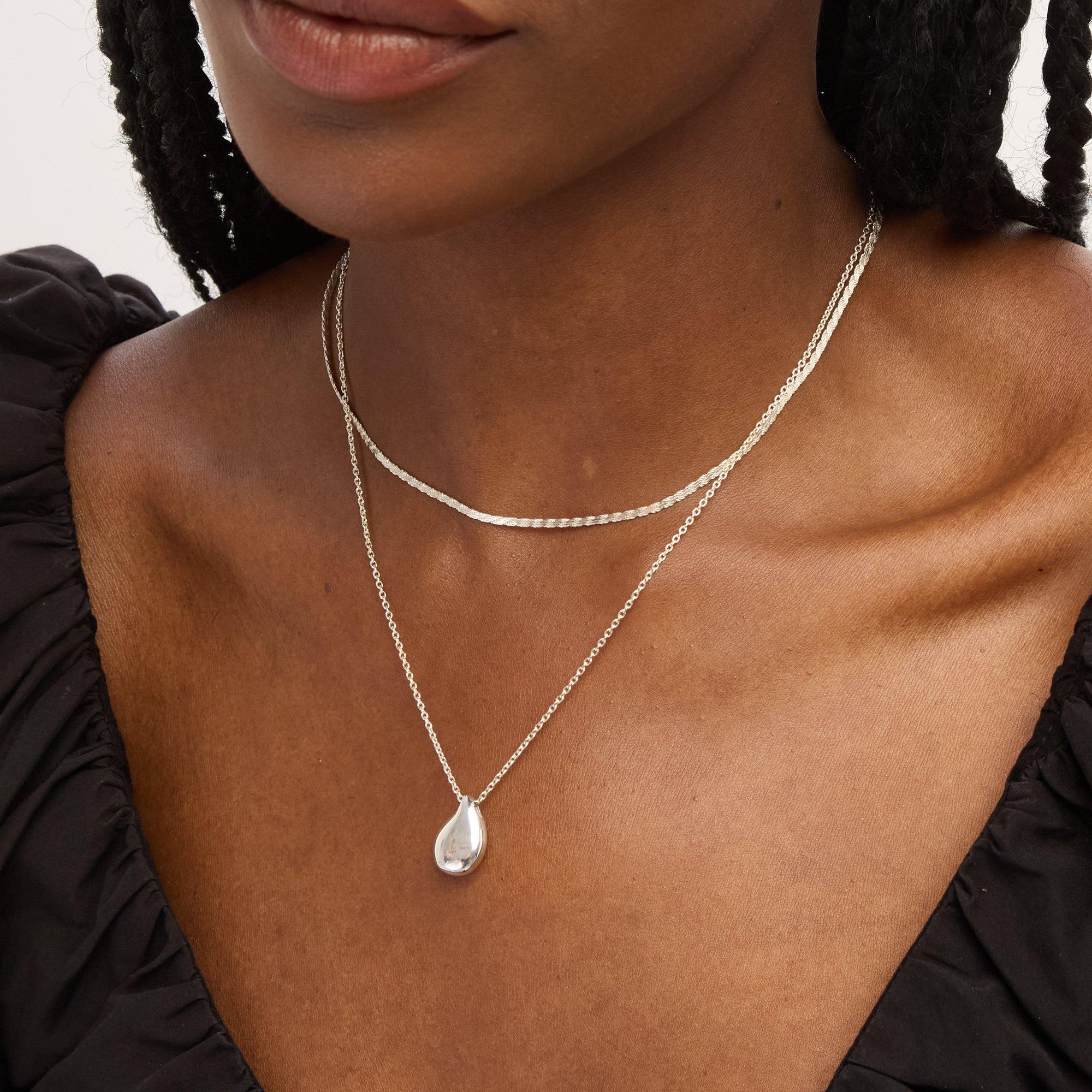 Silver - Simply Silver - Sterling Silver 925 Nugget Thread Through Pendant - 4