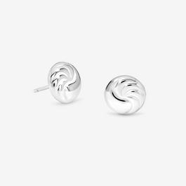 Simply Silver Sterling Silver 925 Textured Ridged Stud Earrings