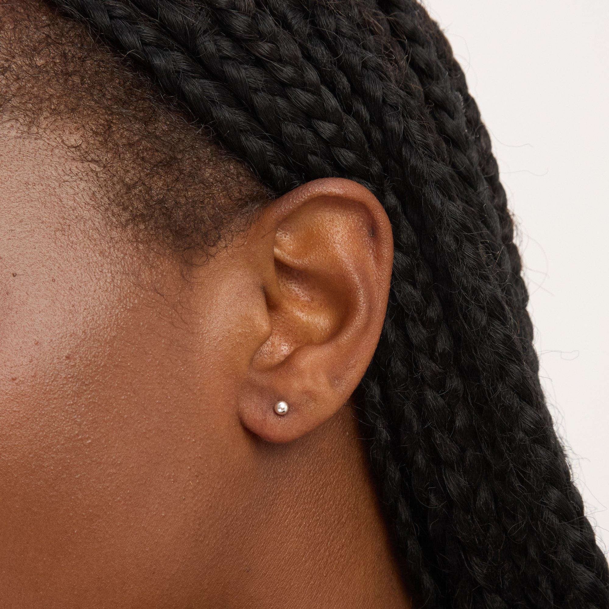 Silver - Simply Silver - Sterling Silver 925 Polished Ball Studs - 2