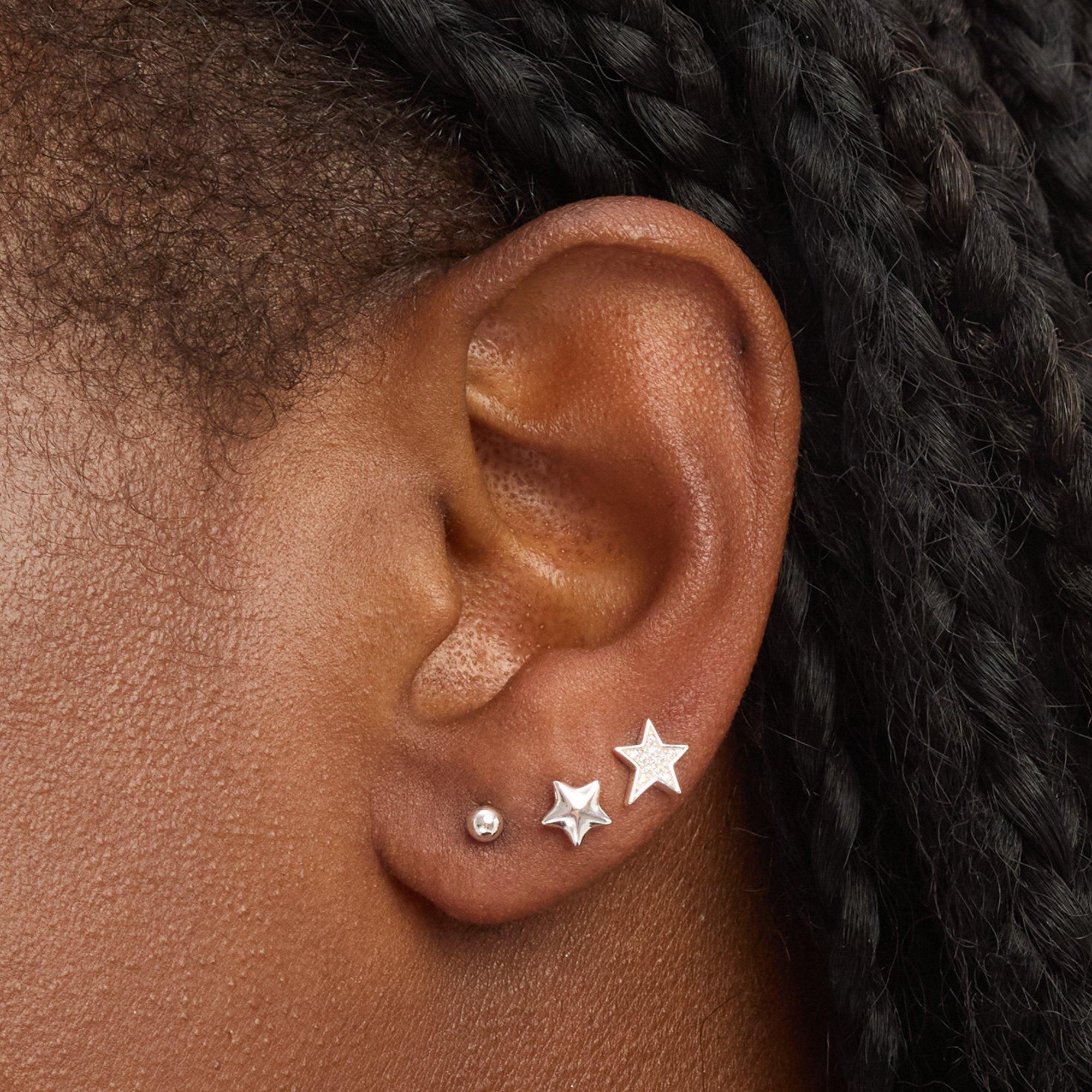 Silver - Simply Silver - Sterling Silver 925 CZ Celestial Earrings - 2