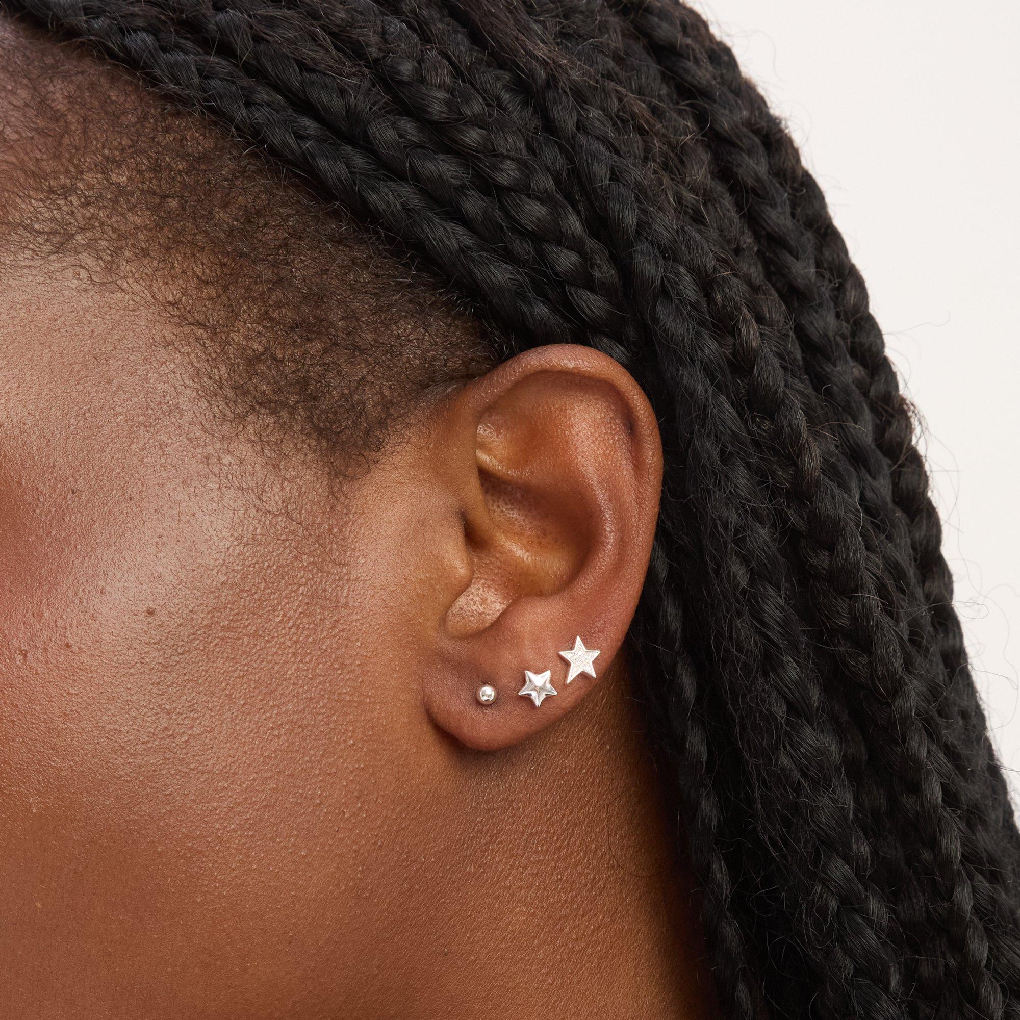 Silver - Simply Silver - Sterling Silver 925 CZ Celestial Earrings - 3