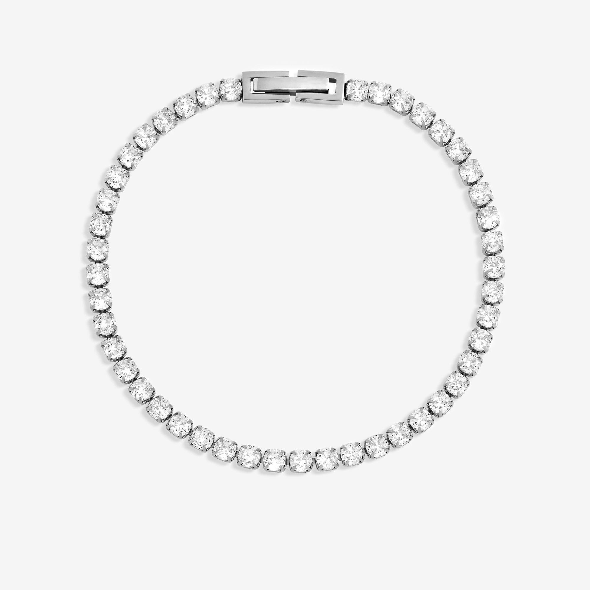 Jon Richard Waterproof Sterling Silver Plated Tennis Bracelet